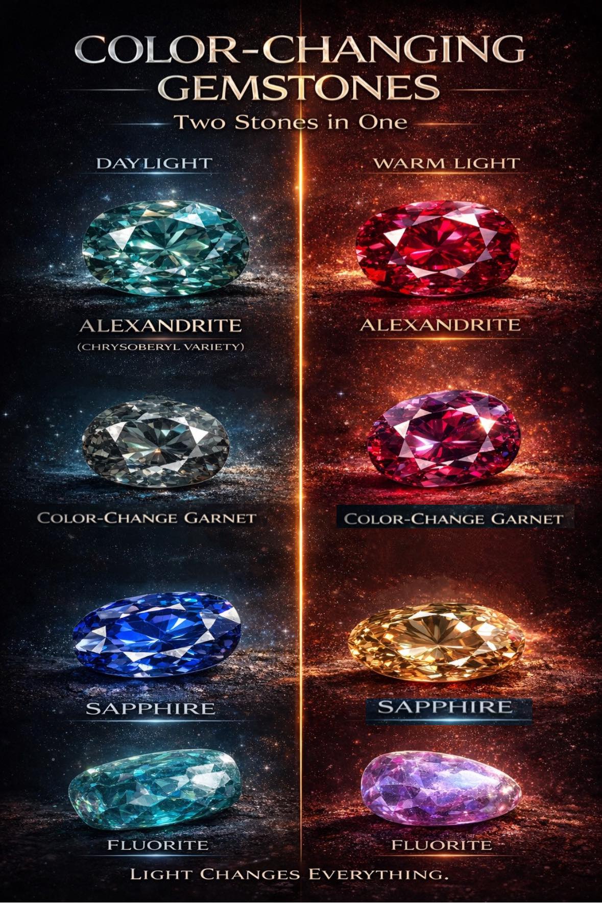 Gem - COLOR-CHANGING GEMSTONES Some gemstones don’t just sparkle — they ...