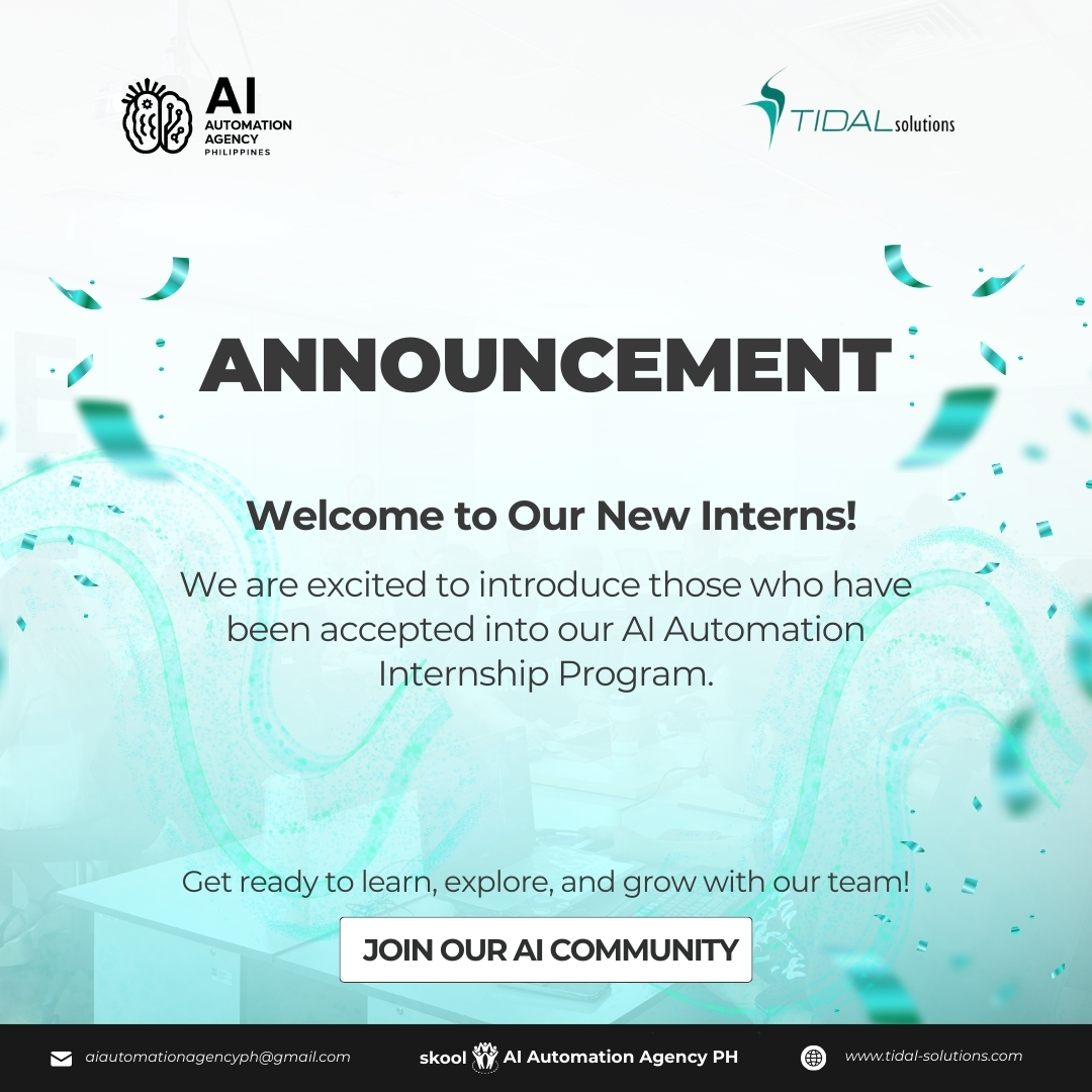 🎉 Announcement:... - AI Automation Agency Philippines | Facebook