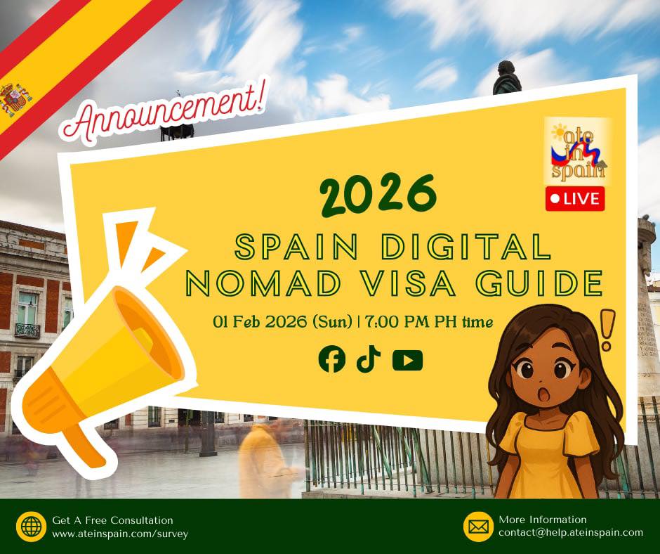Ate - 🇪🇸 2026 Spain Digital Nomad Visa Guide 🇪🇸 Hola! 👋 Due to recent ...