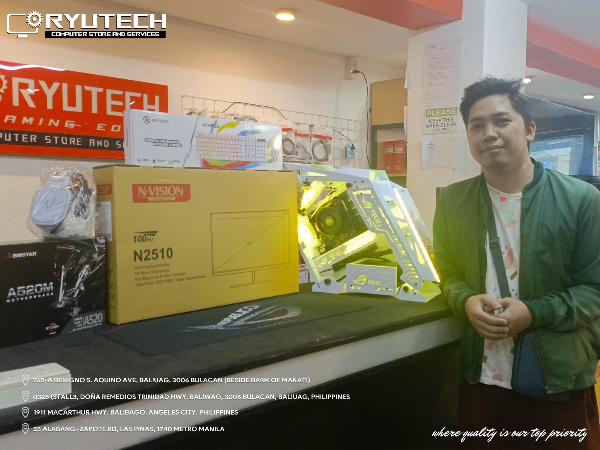 Ryutech - 💻 WALK-IN CLIENT FROM SABANG! 🔥 Another sleek white setup ...