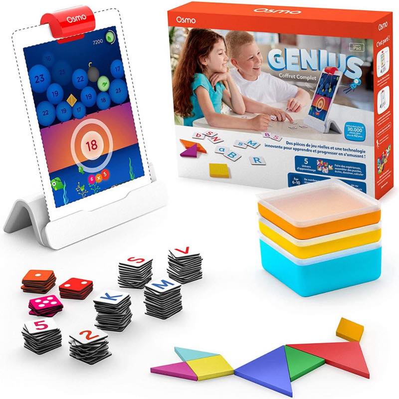 Osmo – Little Genius Sticks & Rings – Jeu Interactif Pour IPad/tablette Fire – Apprentissage Lettres, Créativité – Dès 3-5 Ans (base Osmo Non Incluse)