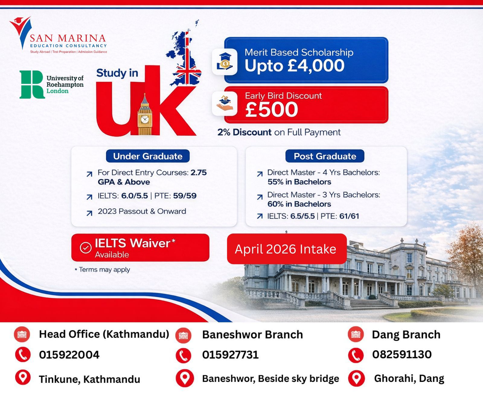 San - 🎓 STUDY IN THE UK – APRIL INTAKE 2026 🇬🇧 🏛 University of ...