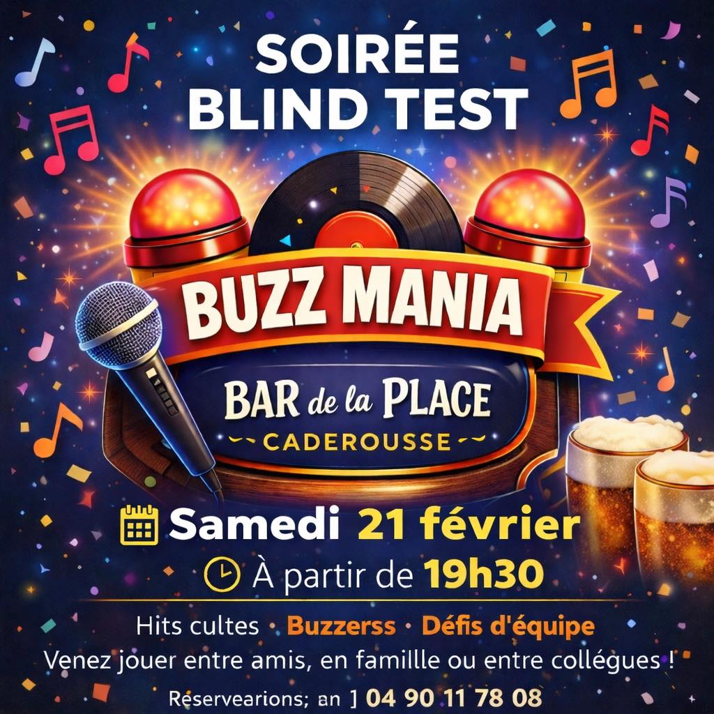 🎶🔔 SOIRÉE BLIND TEST – BUZZ MANIA 🔔🎶... - Le Bar de la Place | Facebook