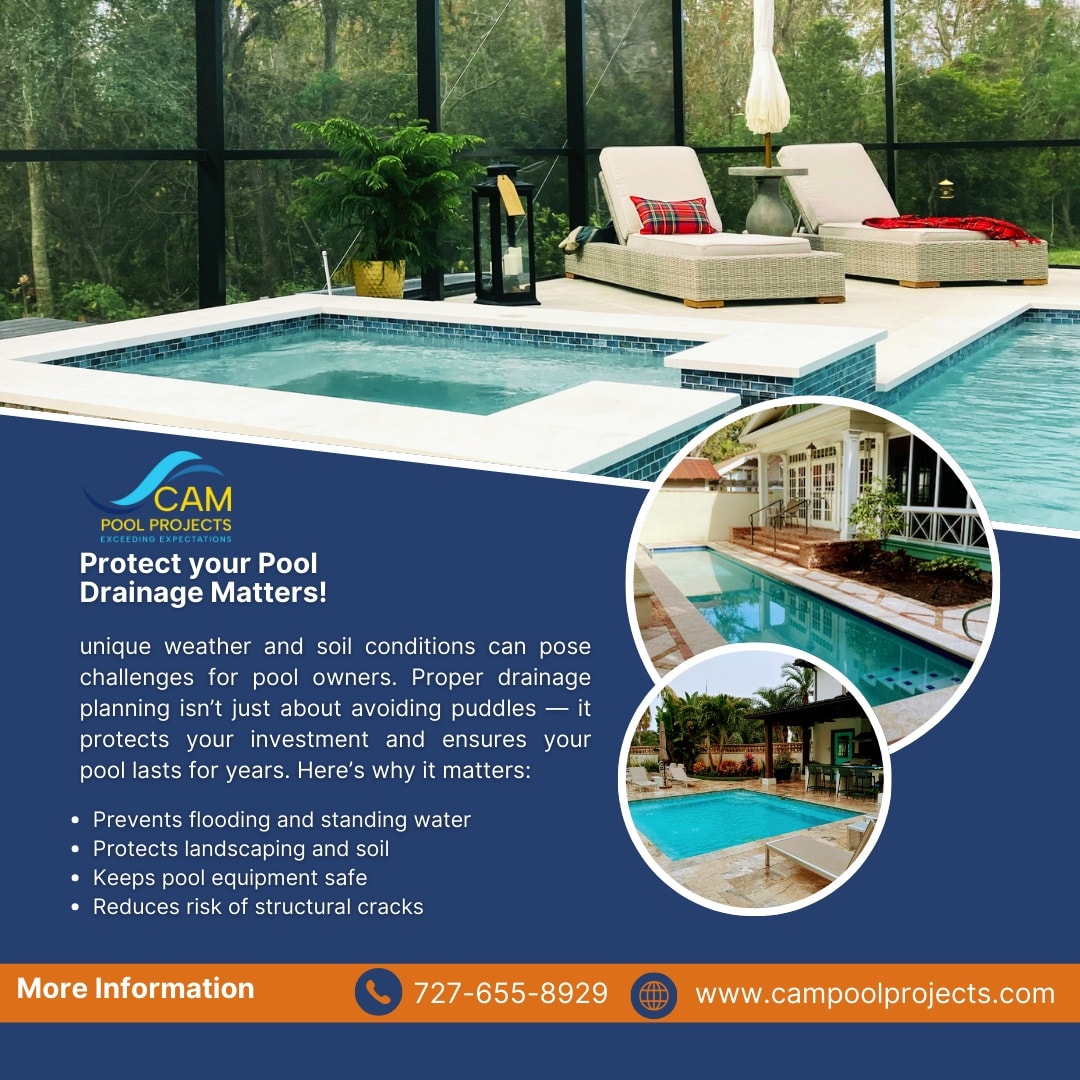 Proper pool drainage is essential for... - Cam Pool Projects | Facebook