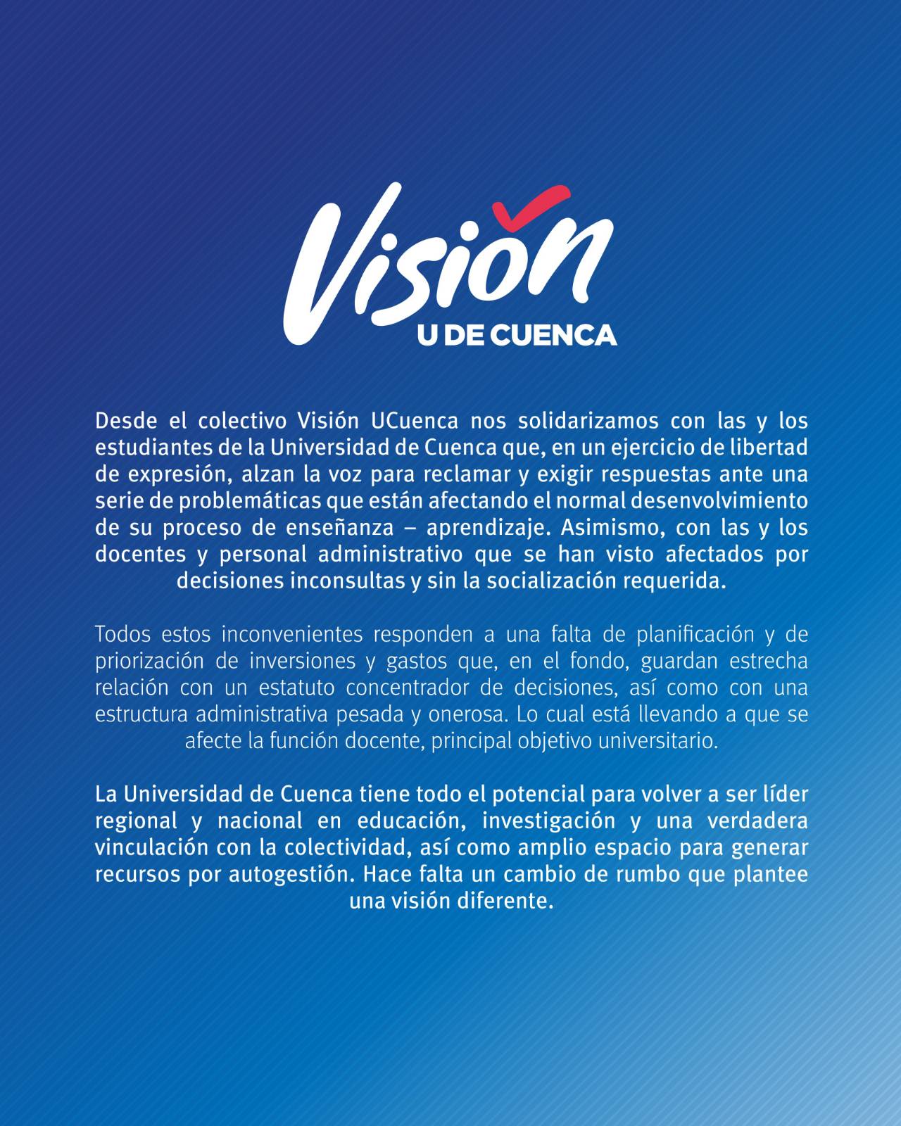 Visión - Nos unimos para alzar la voz y buscar soluciones a los ...
