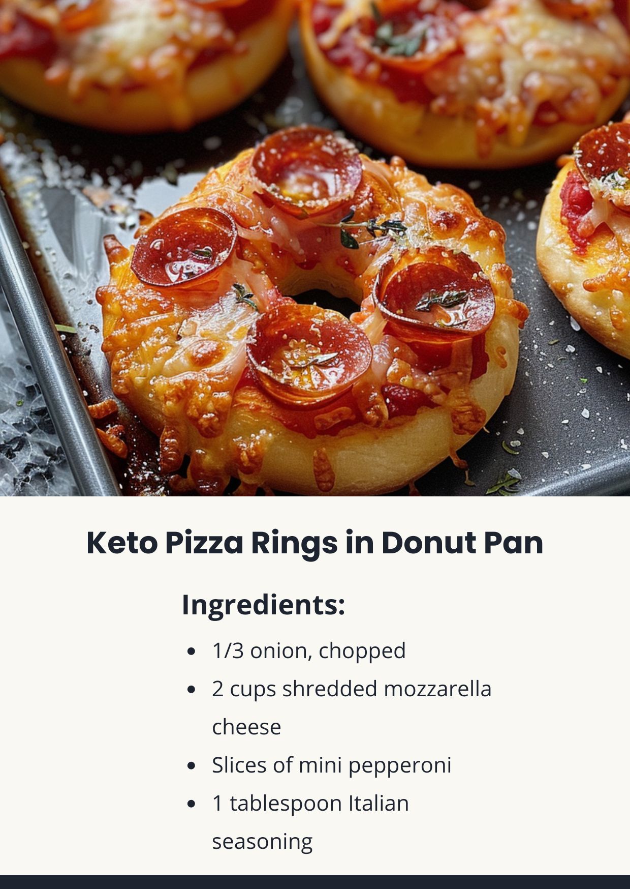 Tasty - Just made these amazing Keto Pizza Rings in a donut pan - a fun ...