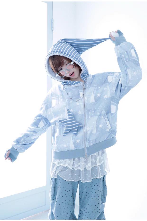 Sleepwear hashtag ddd Hashtag DDD ホワイト うさぎ つばさ00ss y2kトップス ヤマダウェブコム