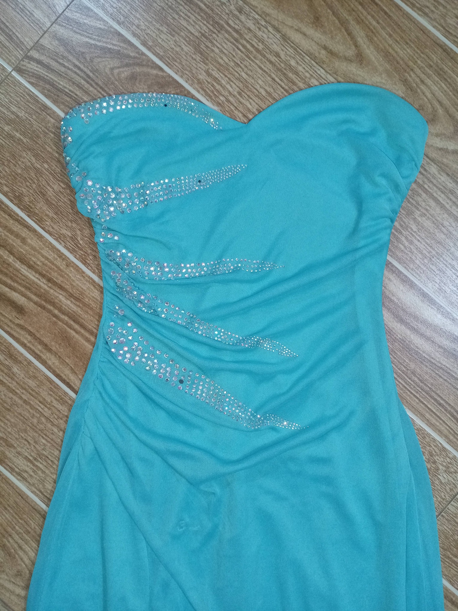 charlotte russe graduation dresses BEADED TURQUOISE LONG DRESS BY South Milwaukee