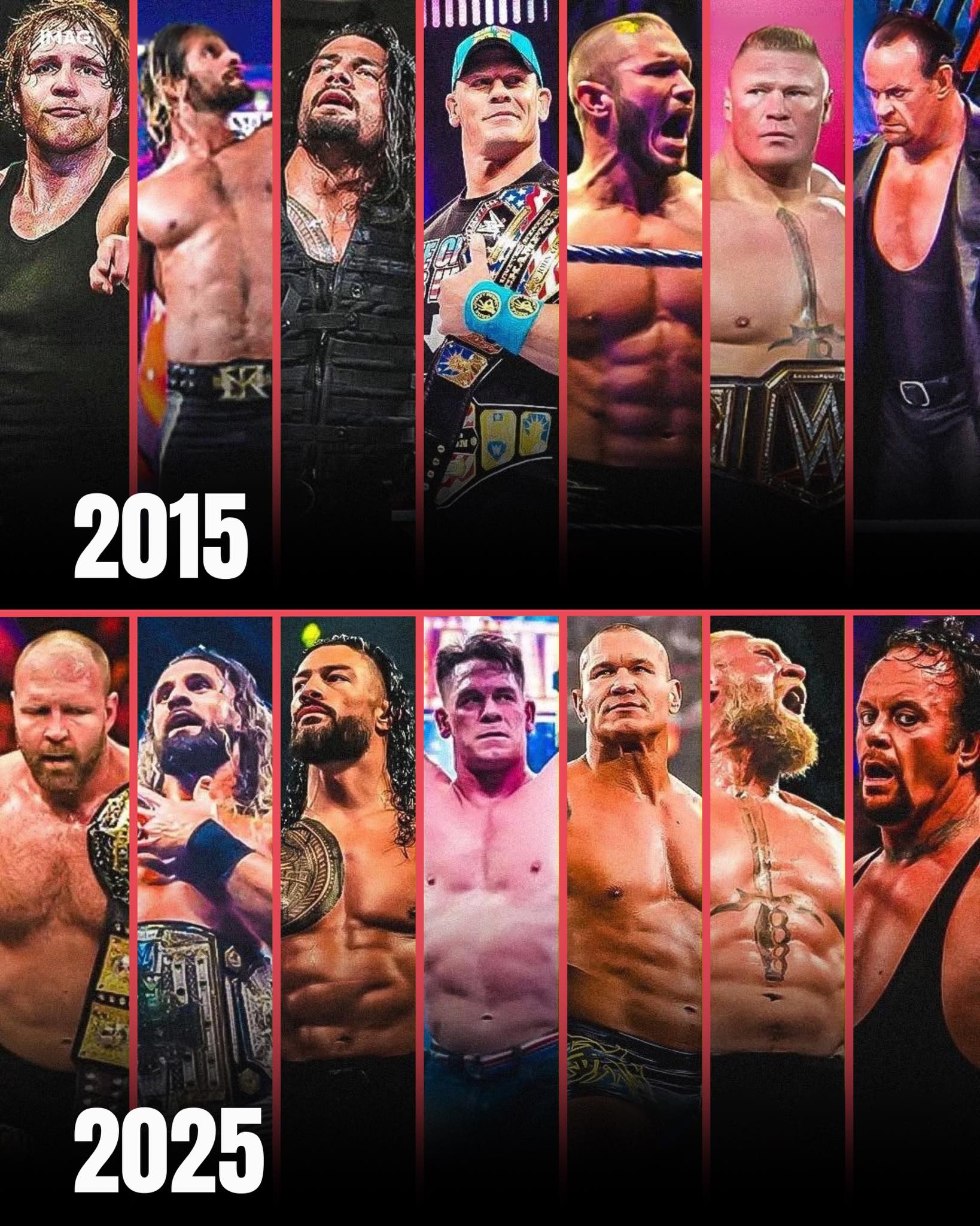 スポーツ選手 wwe stars A WWE Superstars: 2015 ➡️ 2025 🔥 Who's the biggest glow up?