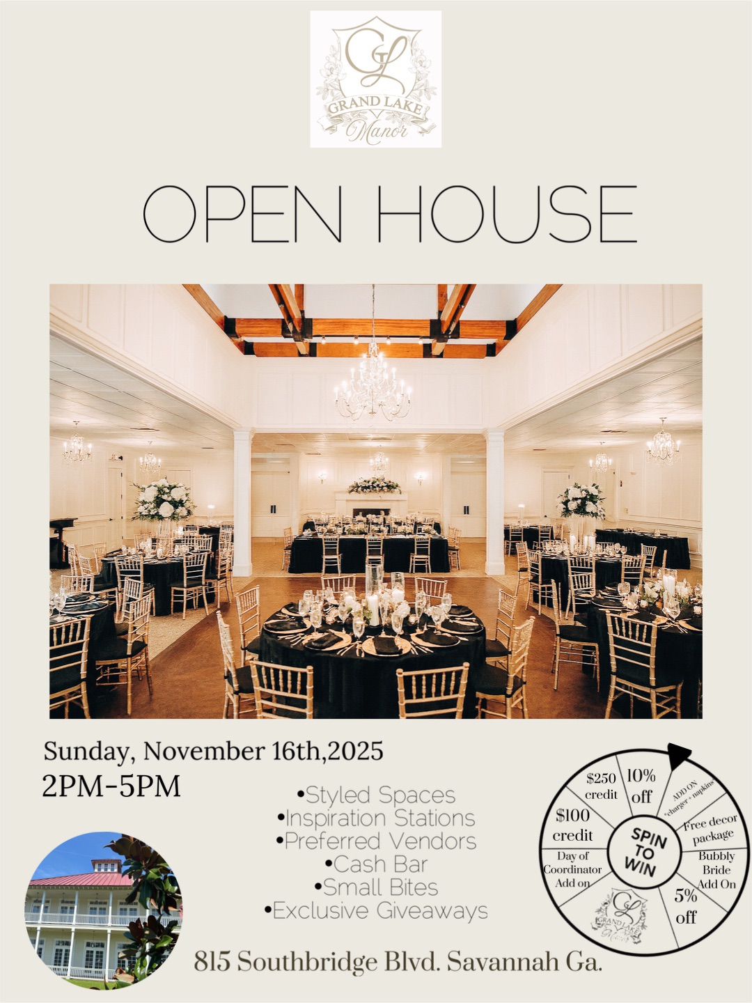 Grand Lake Manor Open House