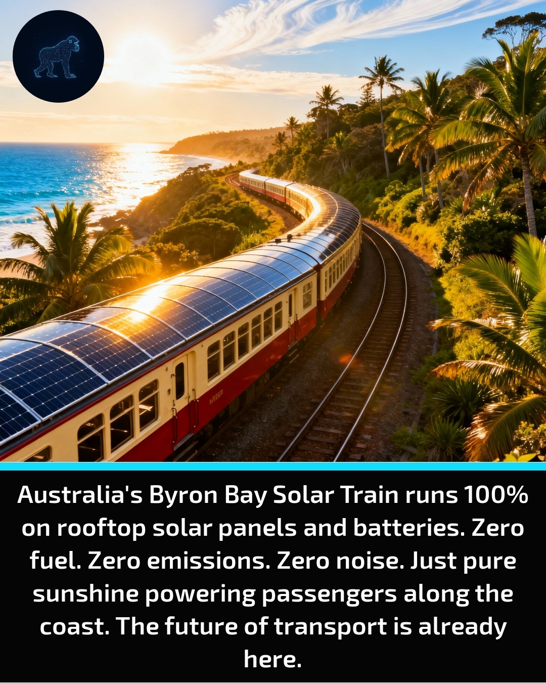 Evolved Chimp - A train that runs entirely on sunshine?... | Facebook