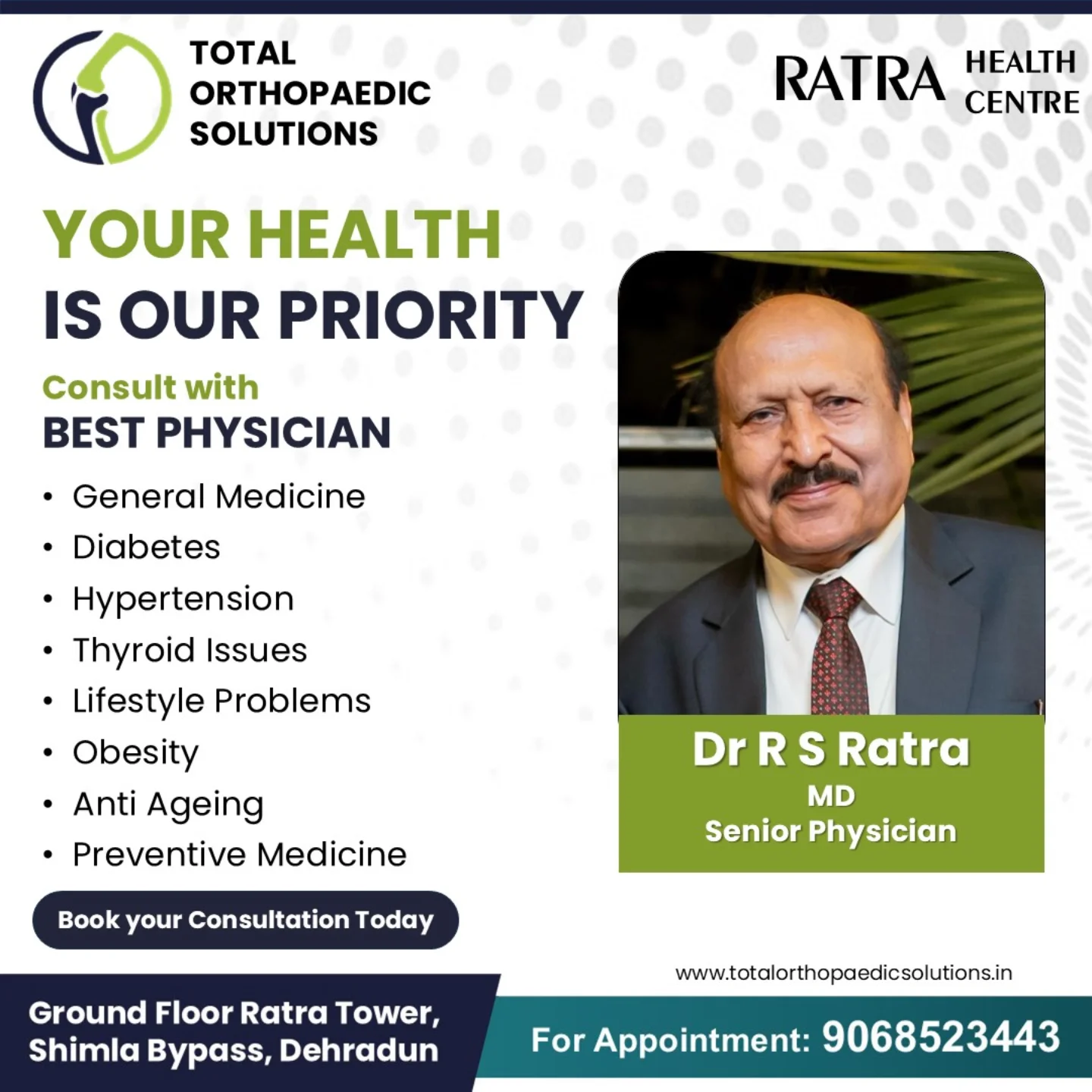 Total Orthopaedic Solutions - Ratra Clinic | Dehra Dun