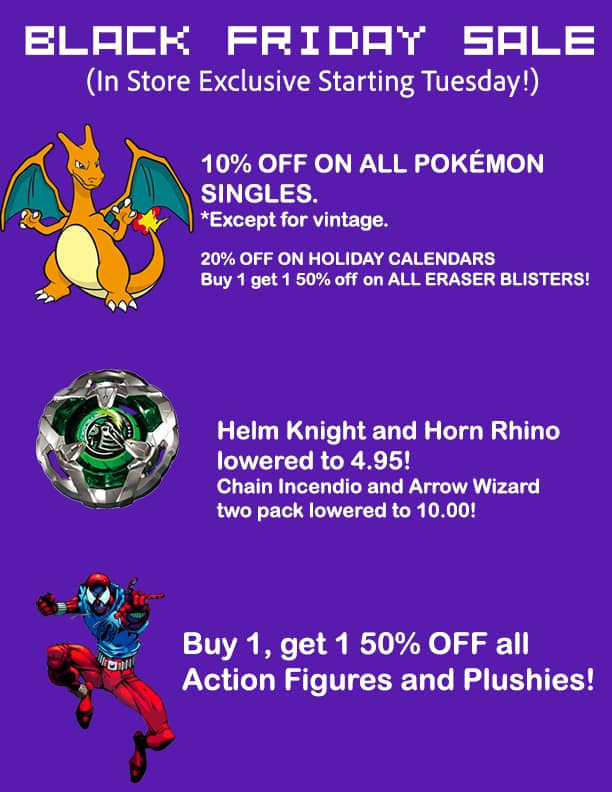 WE ARE HAVING SOME SWEET BLACK FRIDAY DEALS THROUGHOUT THE WEEK