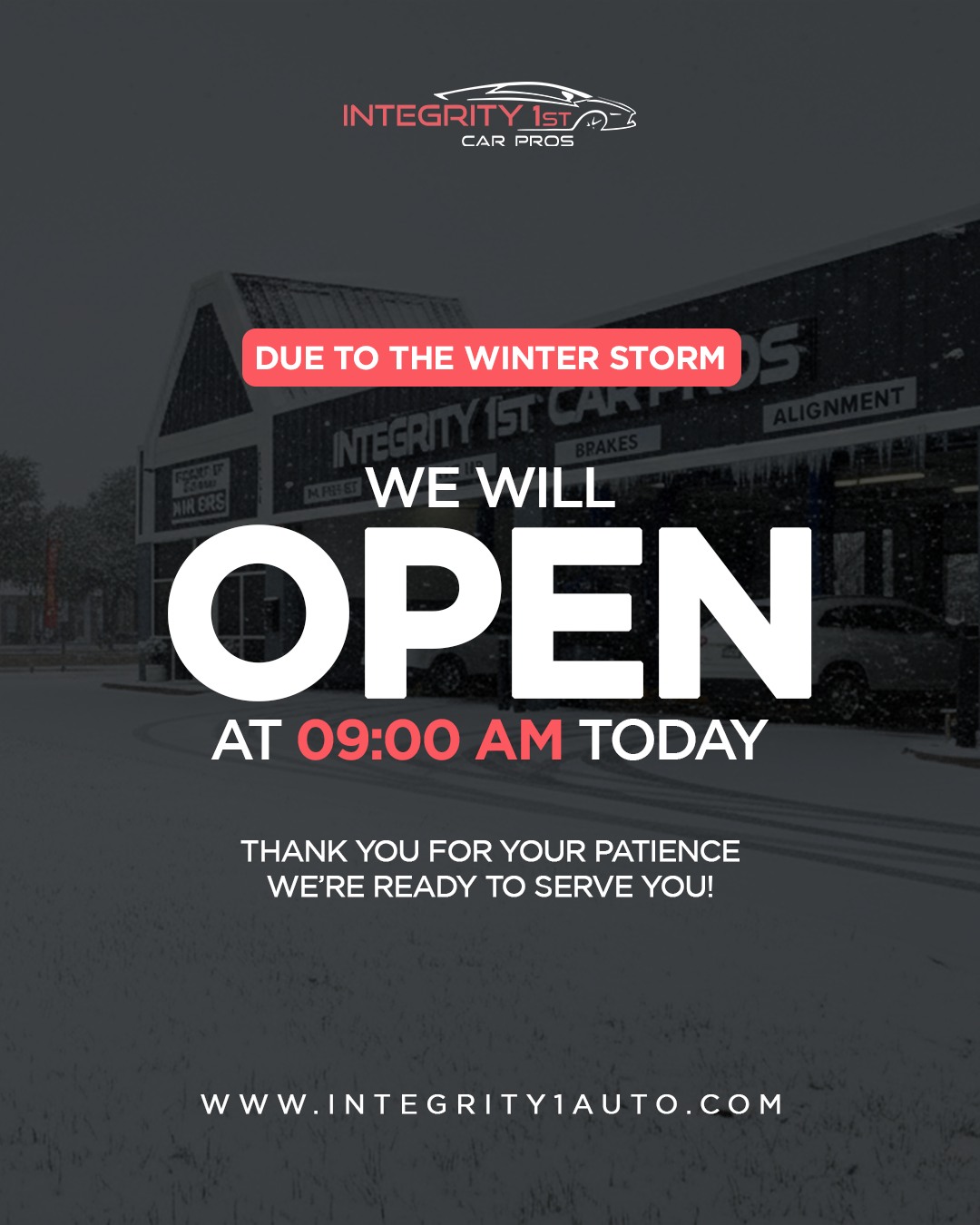 Due to the winter... - Integrity 1st Car Pros Franchises | Facebook