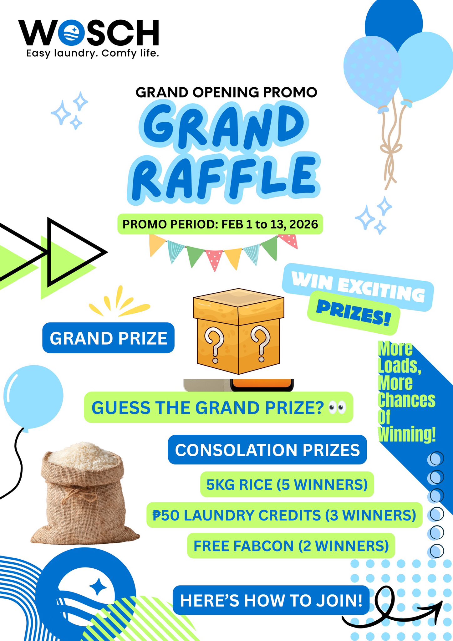 Wosch Laundry - 🎟 WOSCH LAUNDRY GRAND RAFFLE 🎟 Our Grand... | Facebook