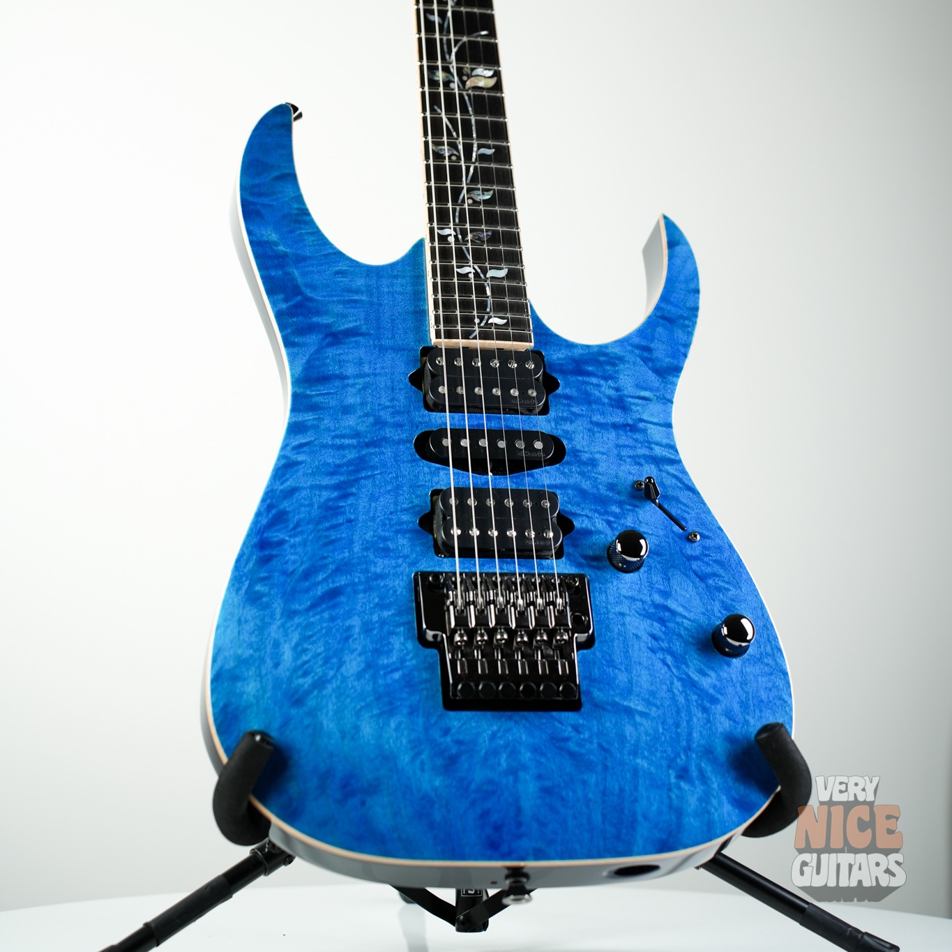 Ibanez J-Custom RG8570Z with a beautiful flame maple top and Ebony