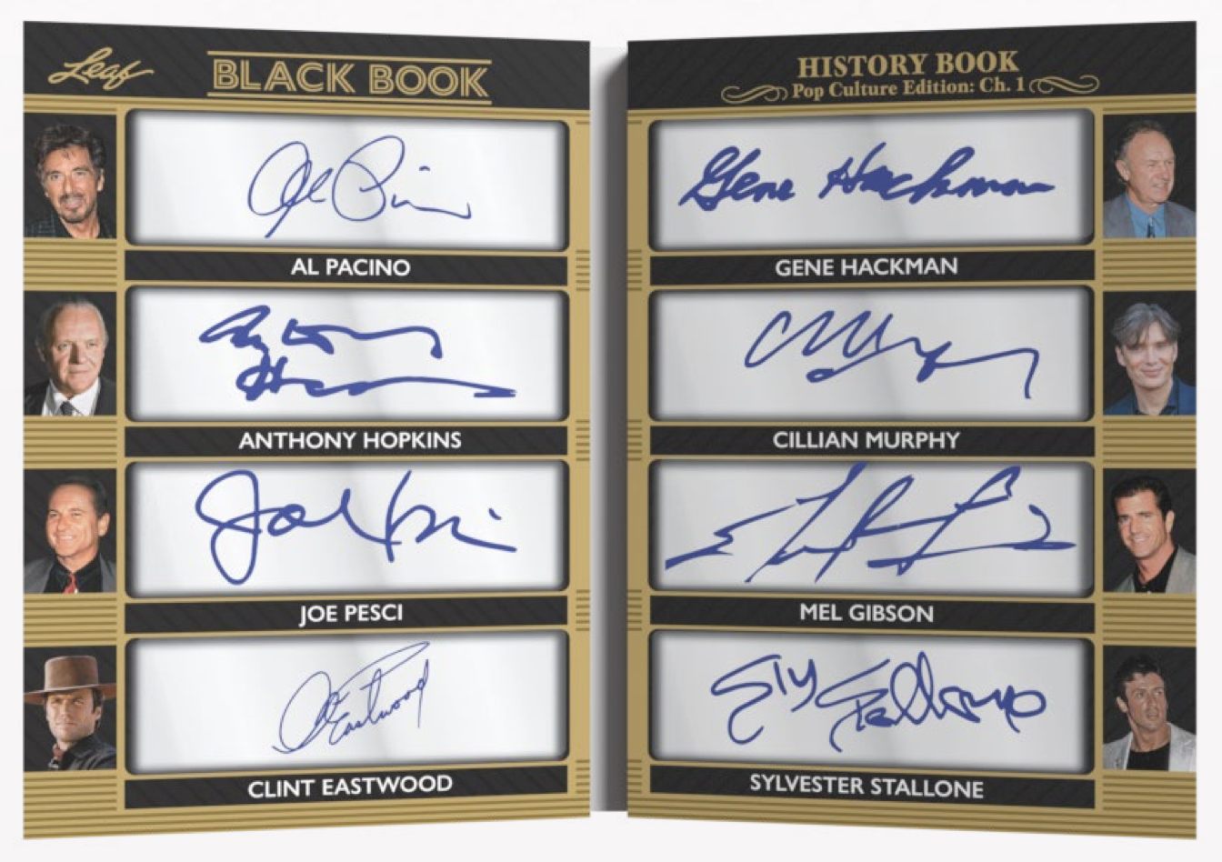 Signed Index Cards: All are 3x5 or 4x6 standard size. All 
