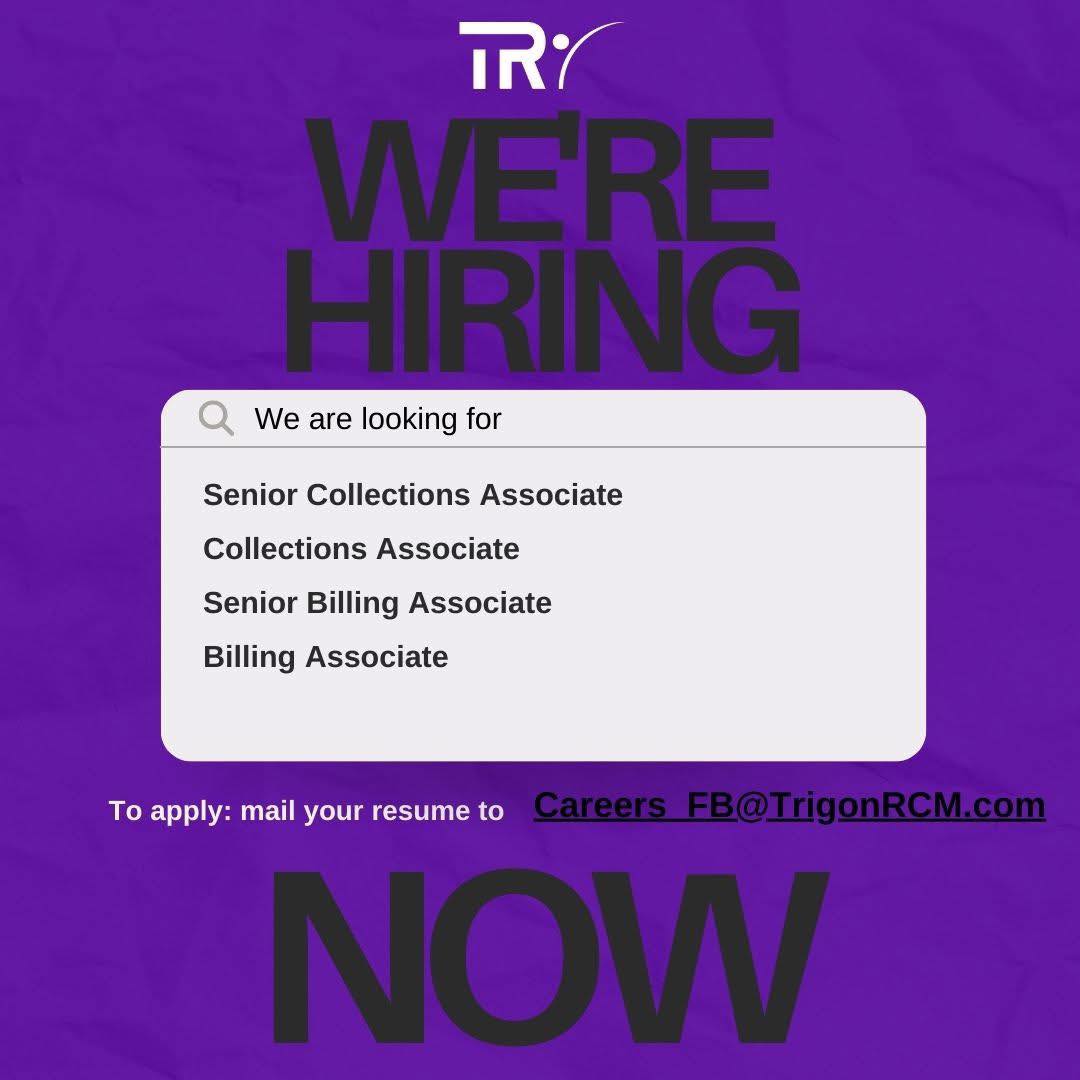 Trigon RCM - 🚀 We are Hiring – Join Trigon RCM! Join a... | Facebook