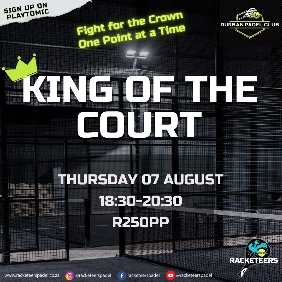 Just 3 spots left for Thursday's King... - Racketeers Padel | Facebook