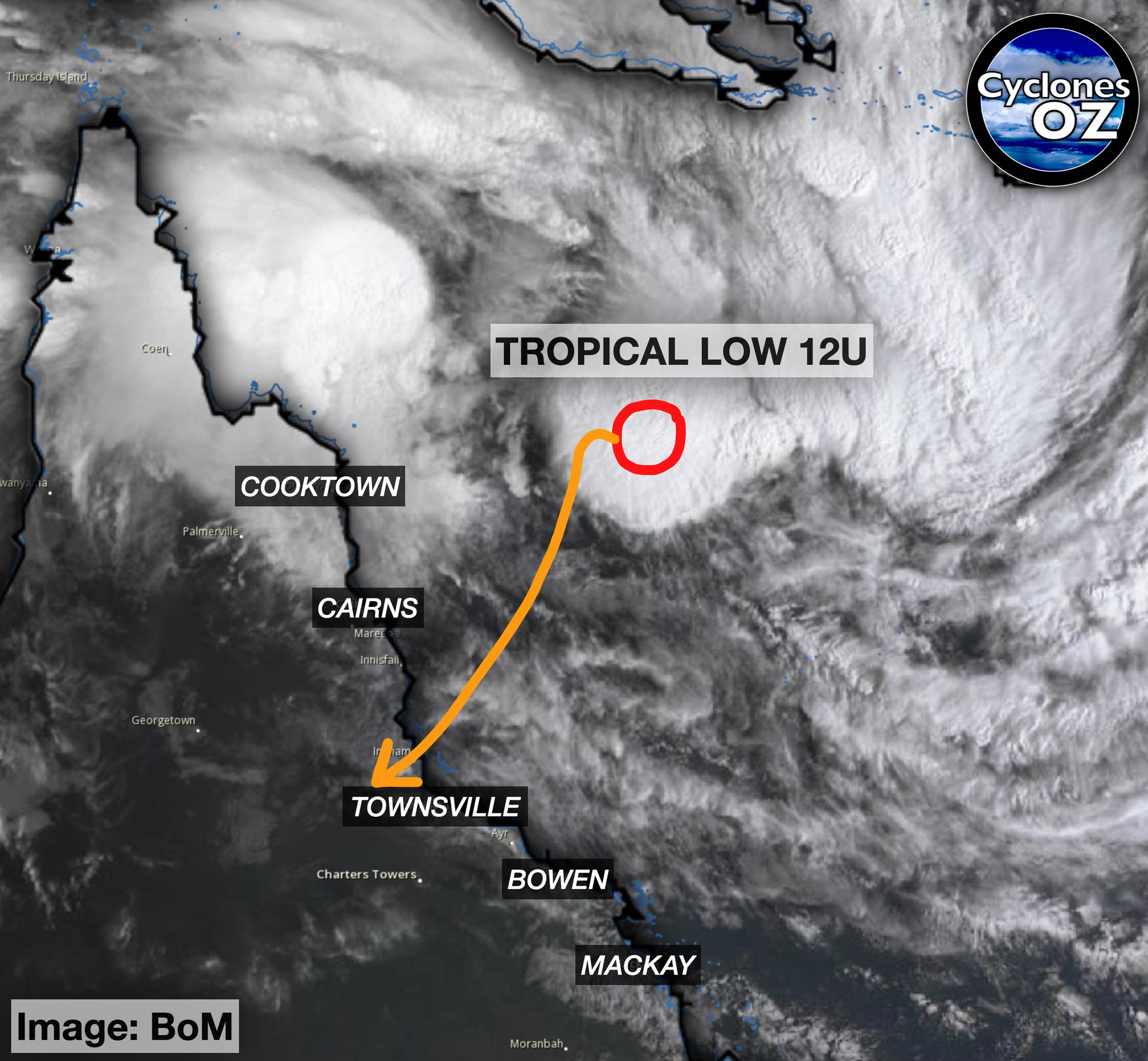 cyclonesoz - This is a big development. Tropical low 12U... | Facebook