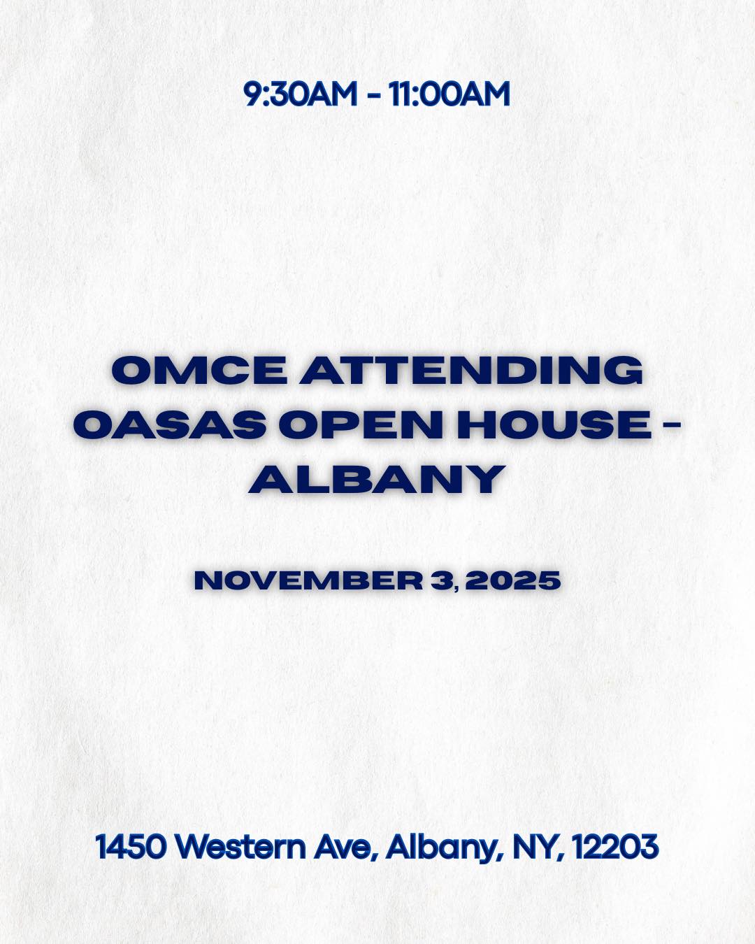 NYS OMCE - 📣 Attention Albany M/C's: Join us @nys_oasas... | Facebook