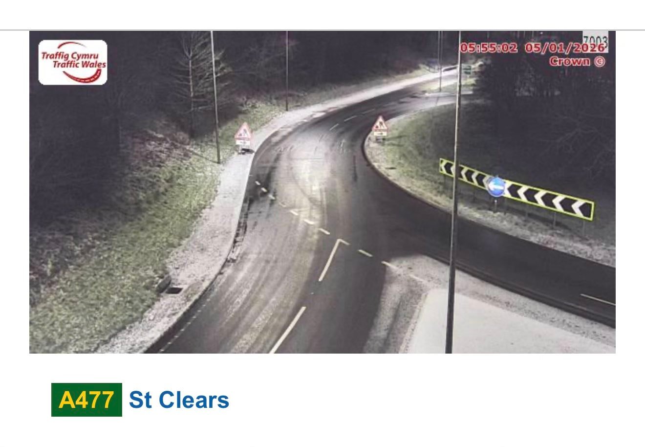 SARS Cymru - 📸 CCTV - 05:55 📸 #A477, St. Clears & #A48,... | Facebook