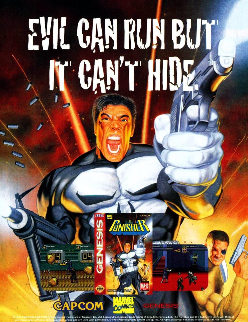 1993 The Punisher Sega Genesis Ad!!! #thepunisher #segagenesis #capcom
