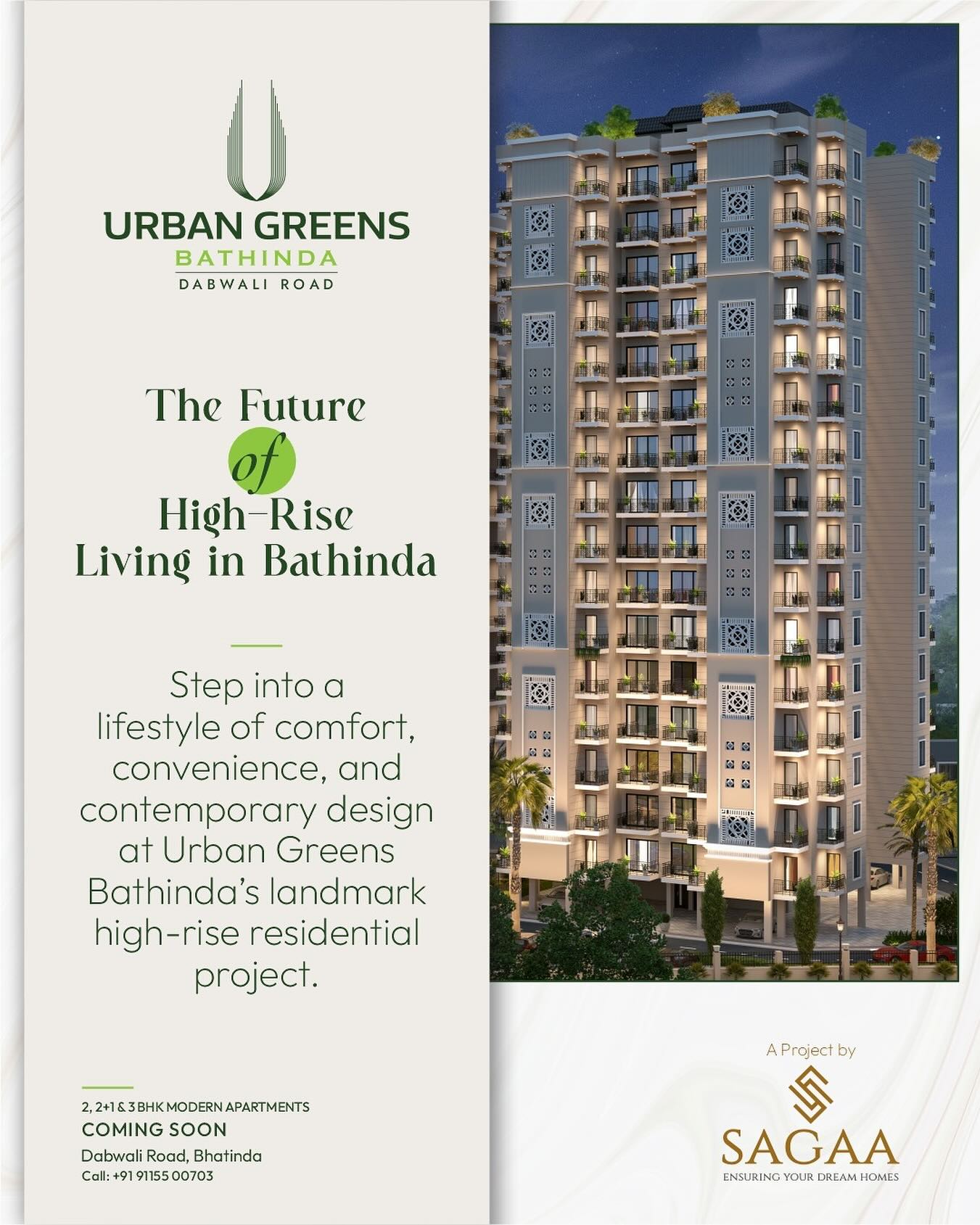 Beautiful view of Urban Modern Green Apartments