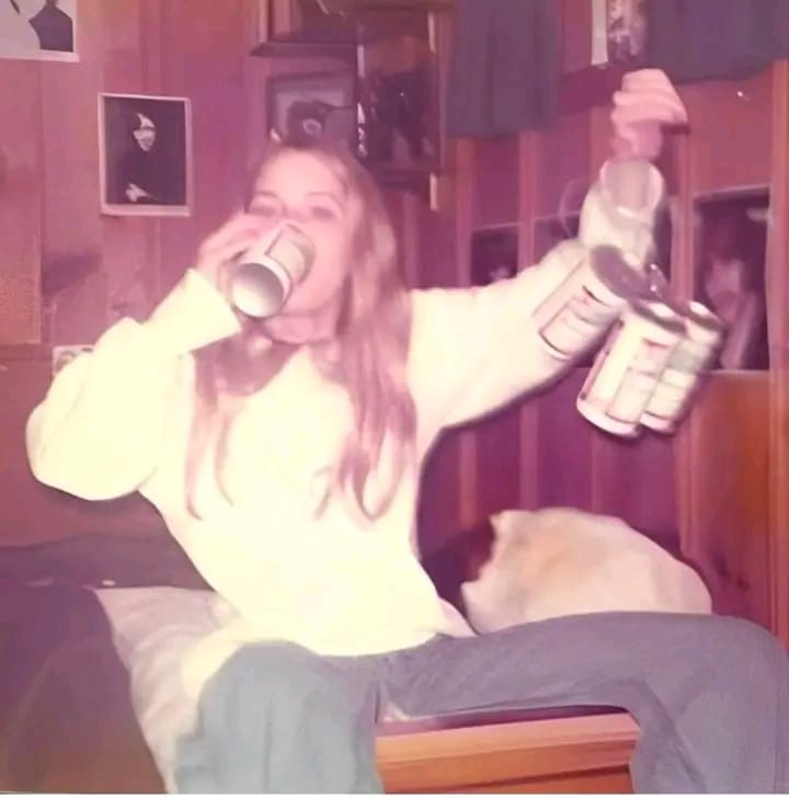 Enjoying American made Budweiser in the 70 s