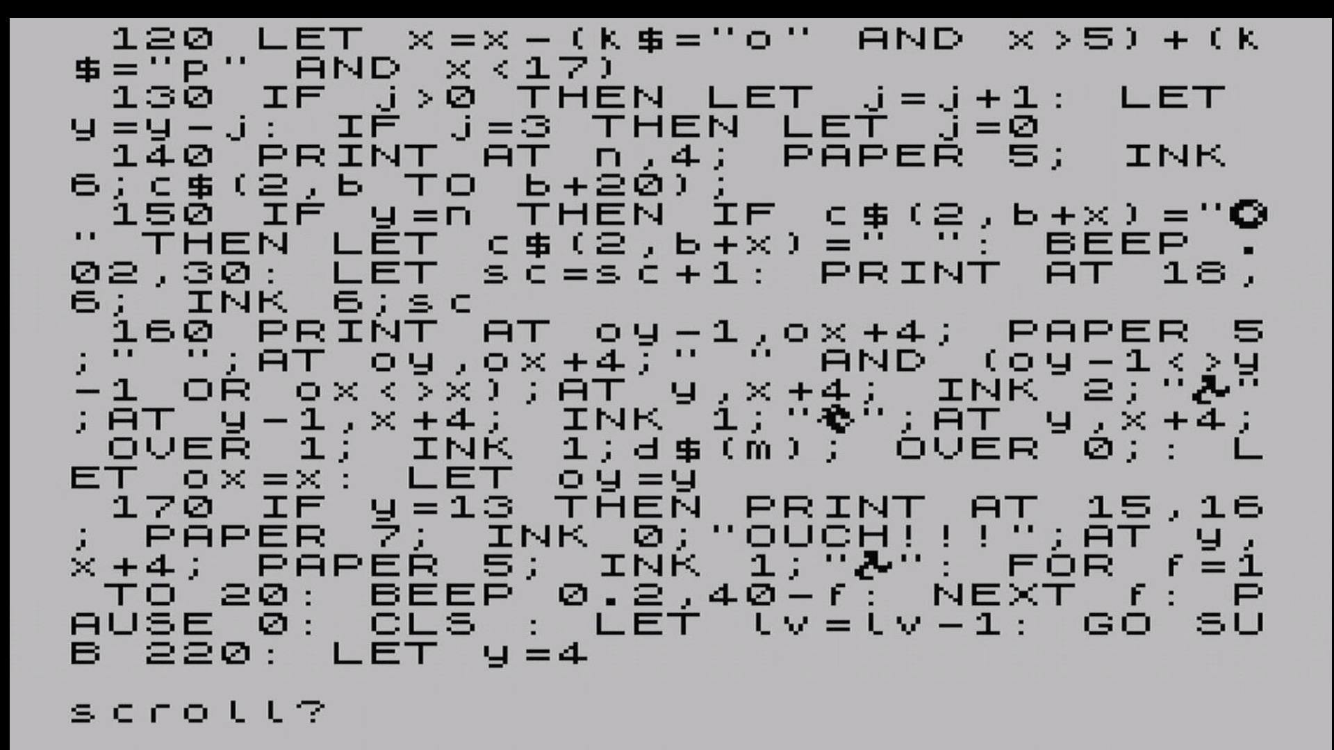 ZX Spectrum TYPE IN