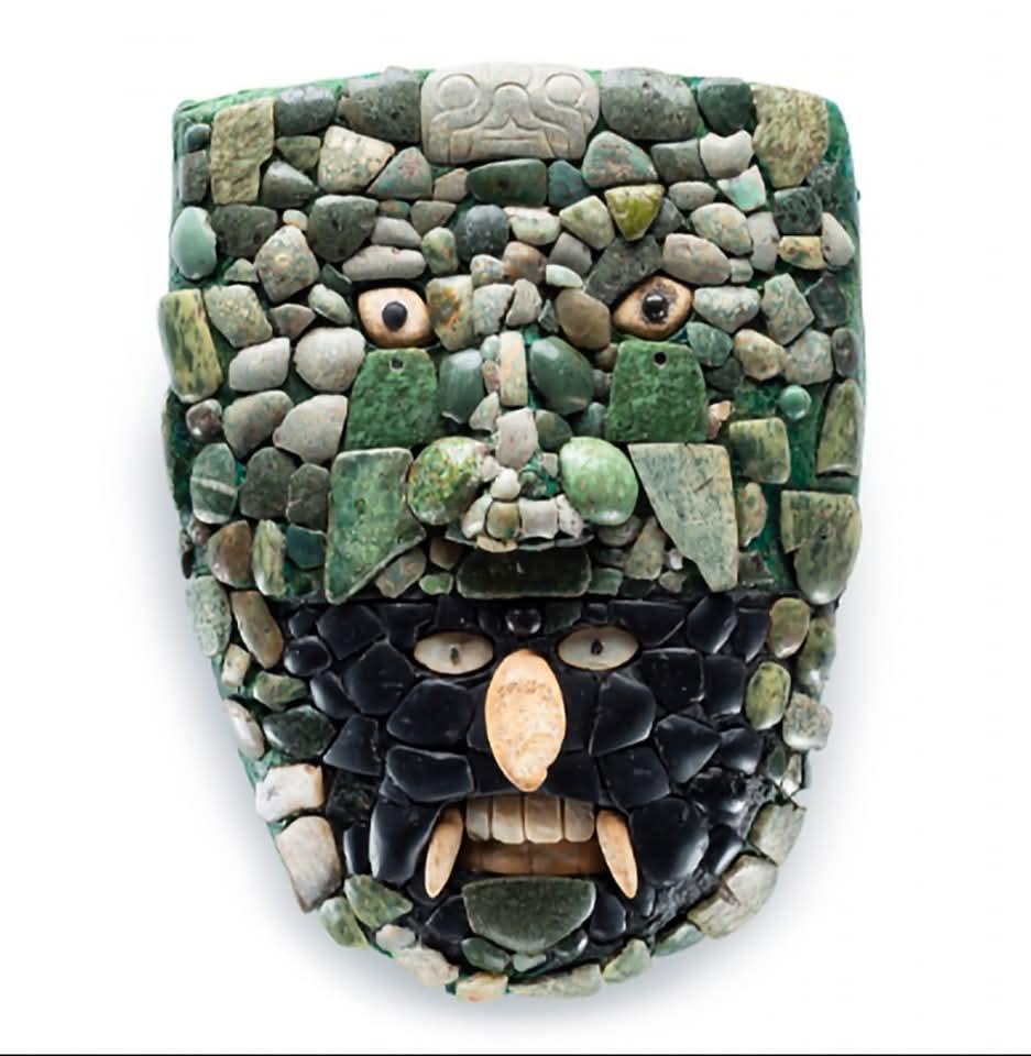 Jade necklance Mixtec culture tomb 7 from Monte Alban 900 - 1521 a