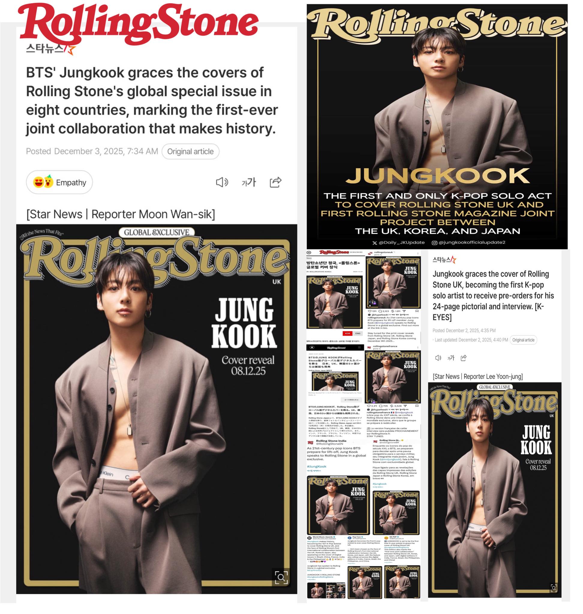 JUNGKOOK on Rolling Stone Cover (May Issue) USA 🇺🇸 BTS FOR