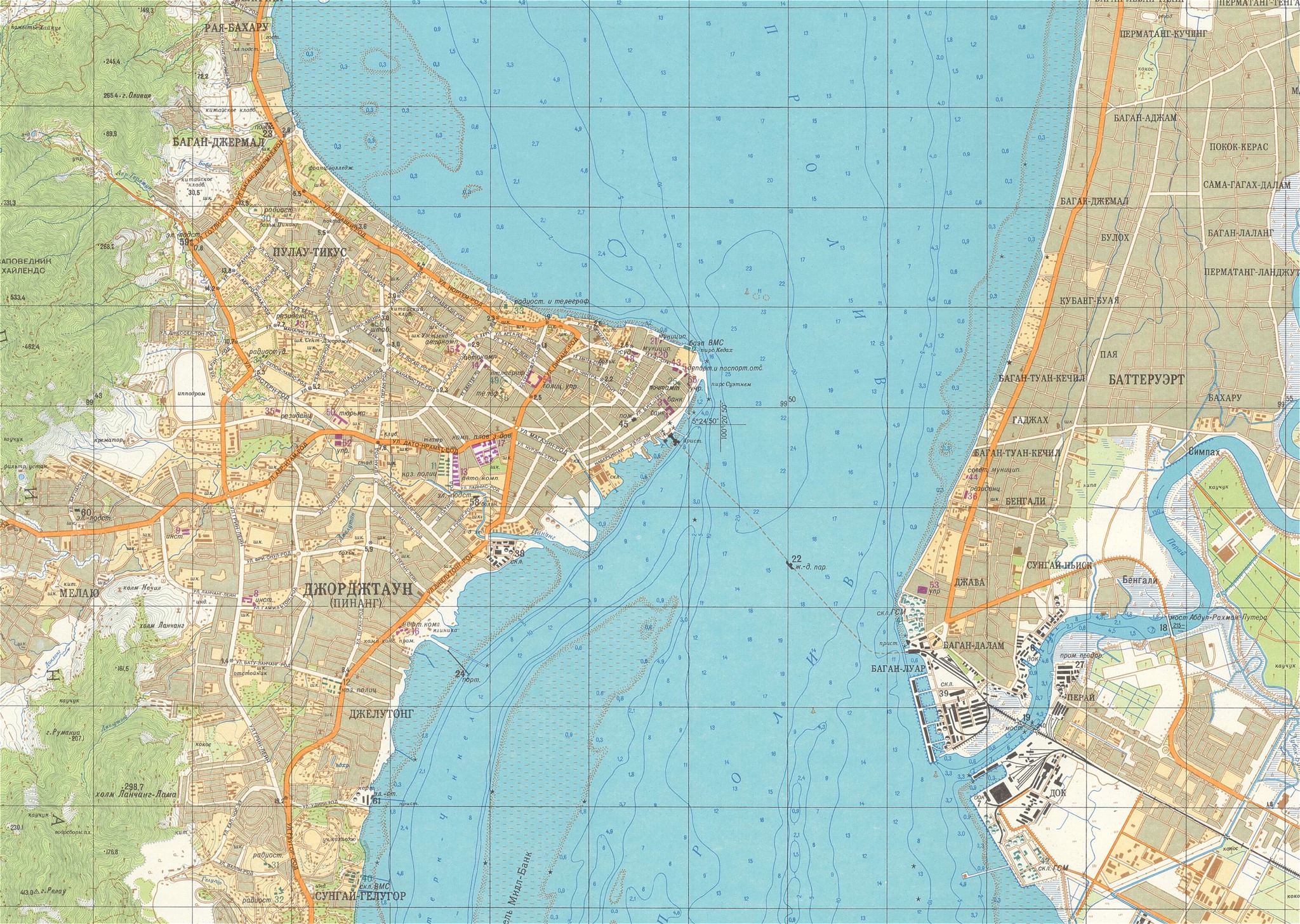 Penang - A map of Penang and Seberang Perai as of 1978 (published in ...