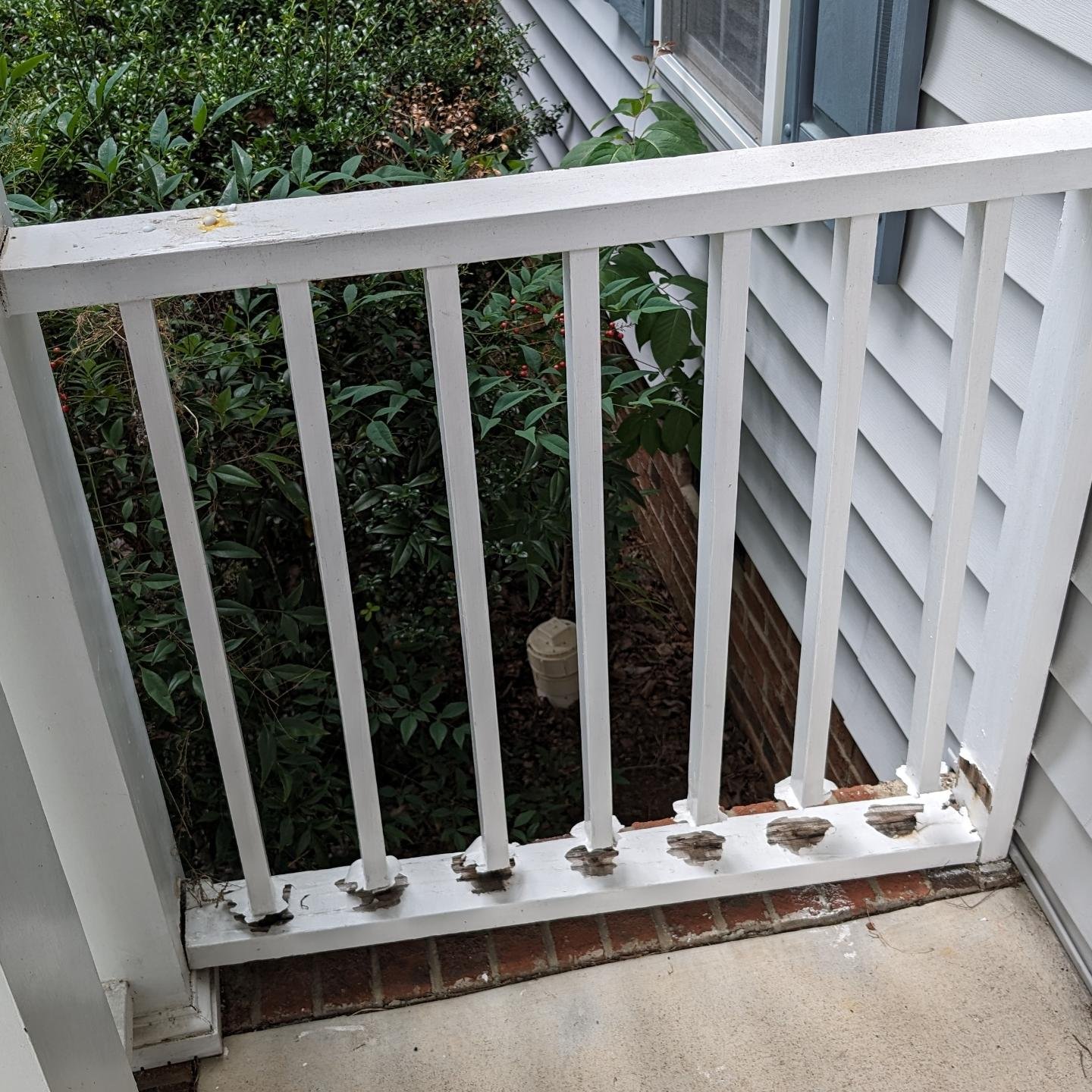 Before and after porch railing... - Infinity Home Repair