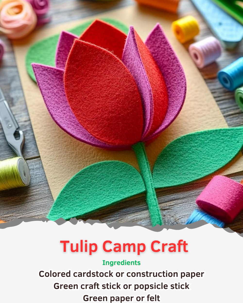 Through - Tulip Camp Craft Ingredients: - Colored cardstock or ...
