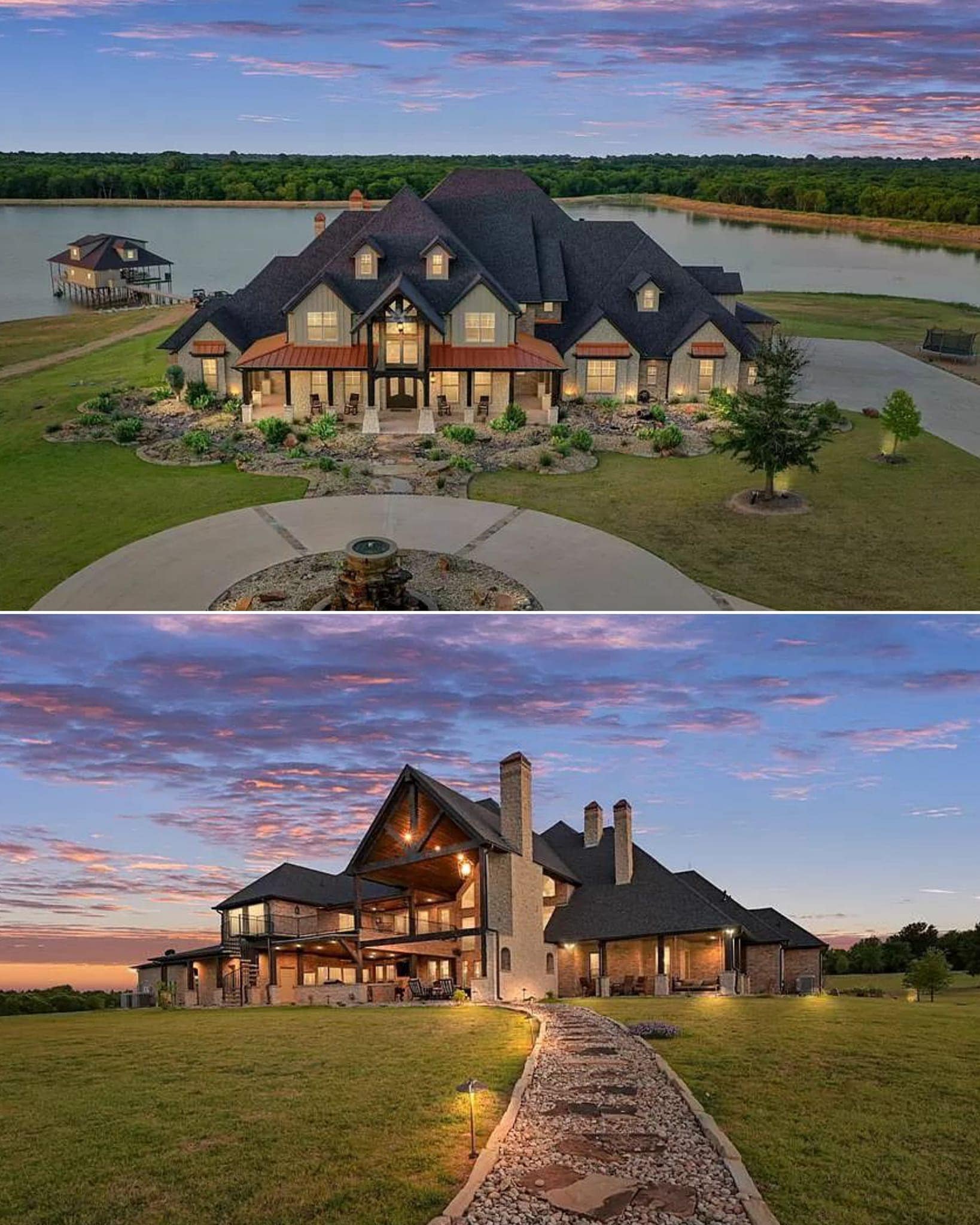 Picture of Luxury - Secluded Lakefront Oasis: Custom Home on 514 Acres near Dallas ...