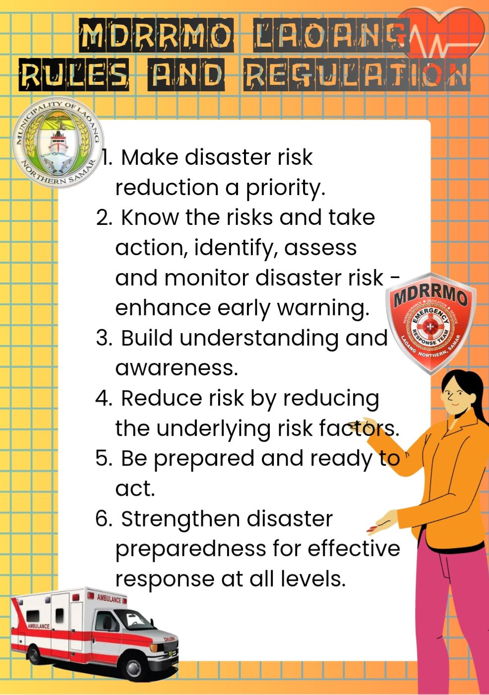 💡📢 MDRRMO RULES AND REGULATION 1. Make disaster risk reduction a ...
