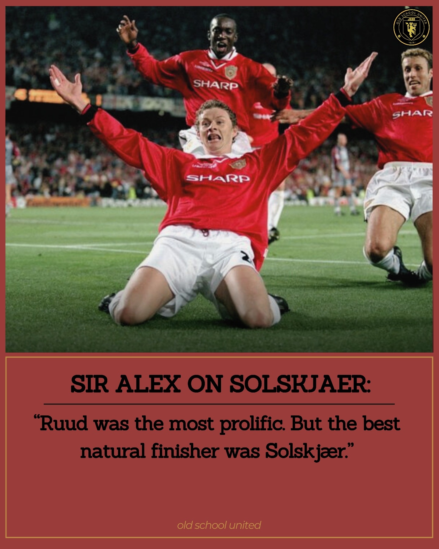 Ole Gunnar Solskjær scores the winning goal against Oliver Kahn ☄️