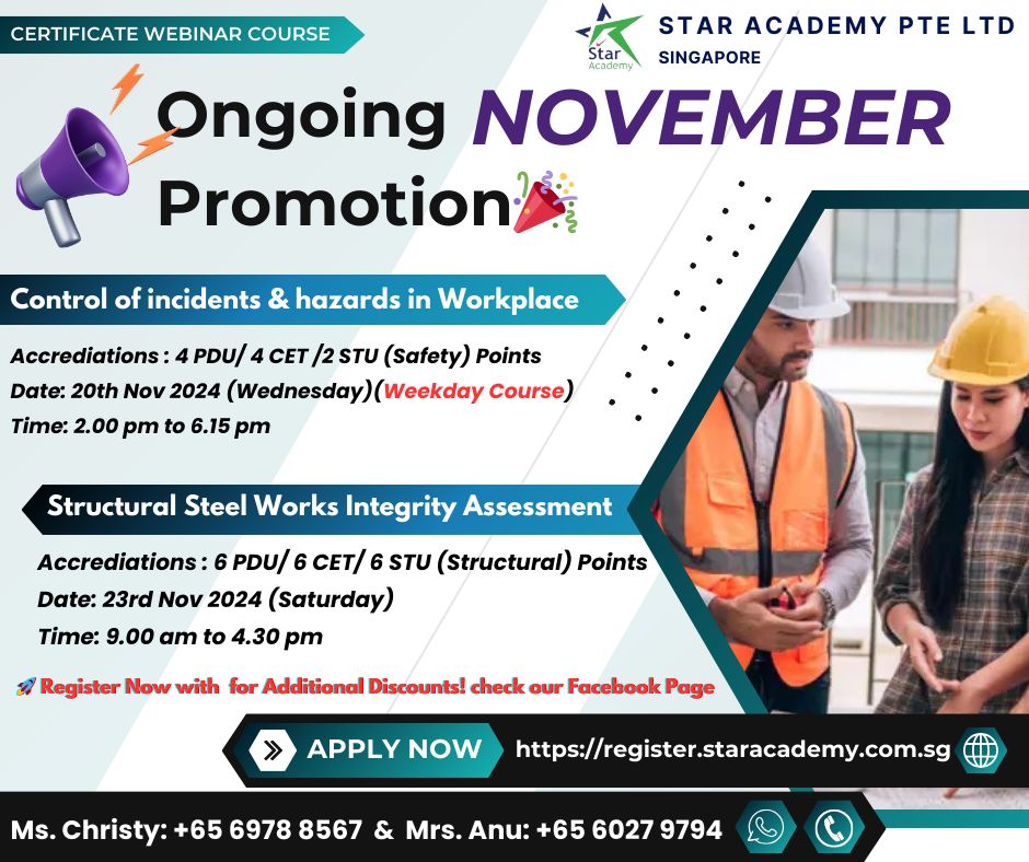 🌟 November Promotions at Star Academy Pte Ltd! 🌟 Join us RE/RTO Renewal ...