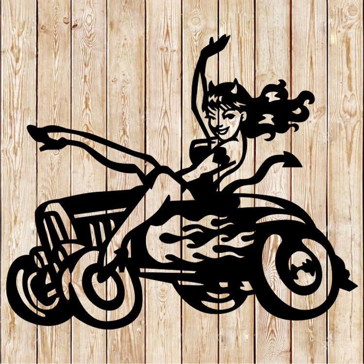 CNC - Devil Hot Rod Girl Sign Cutting File https://www.cncdrawstock.com ...