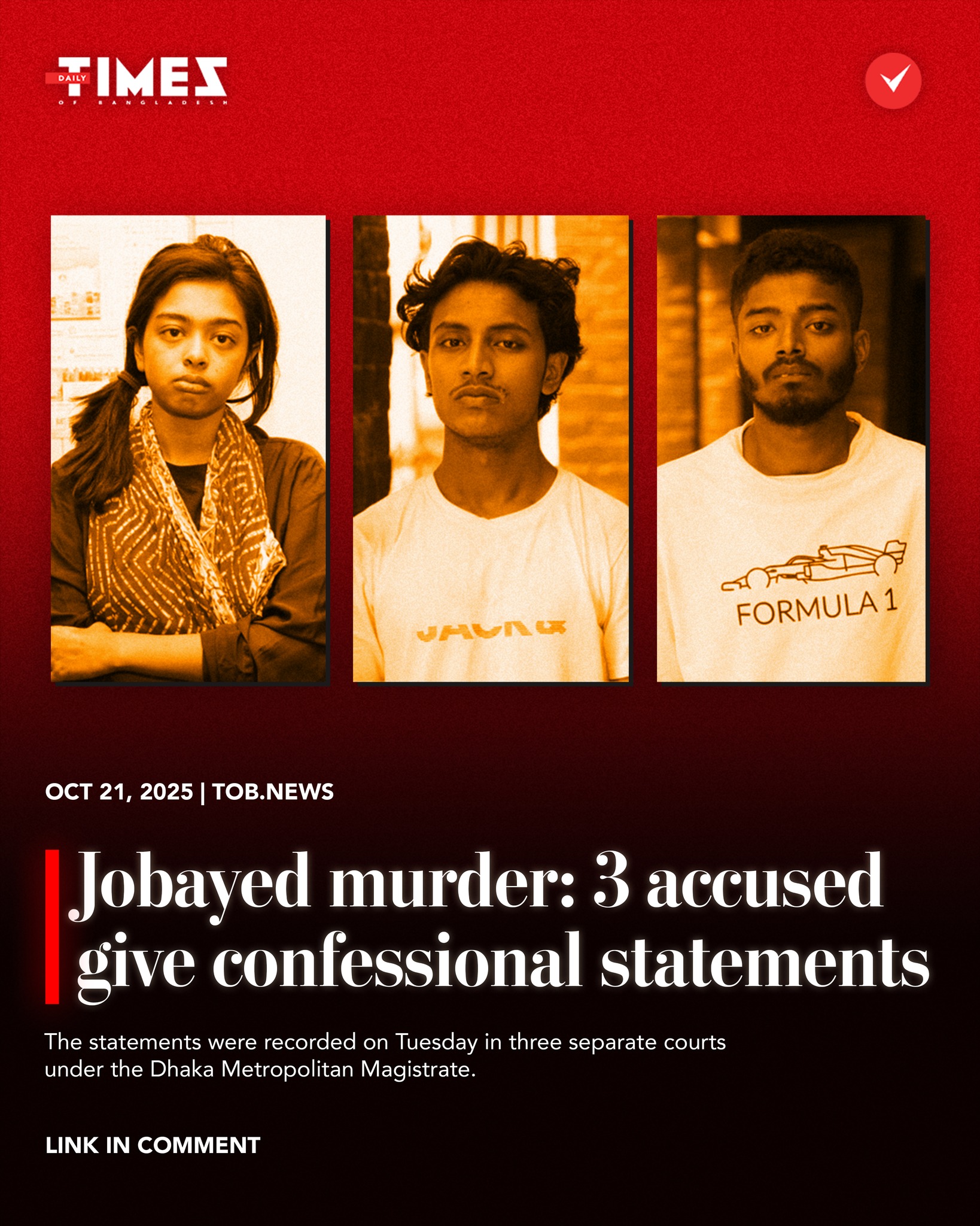 Three individuals, including Barjis... - Times of Bangladesh | Facebook