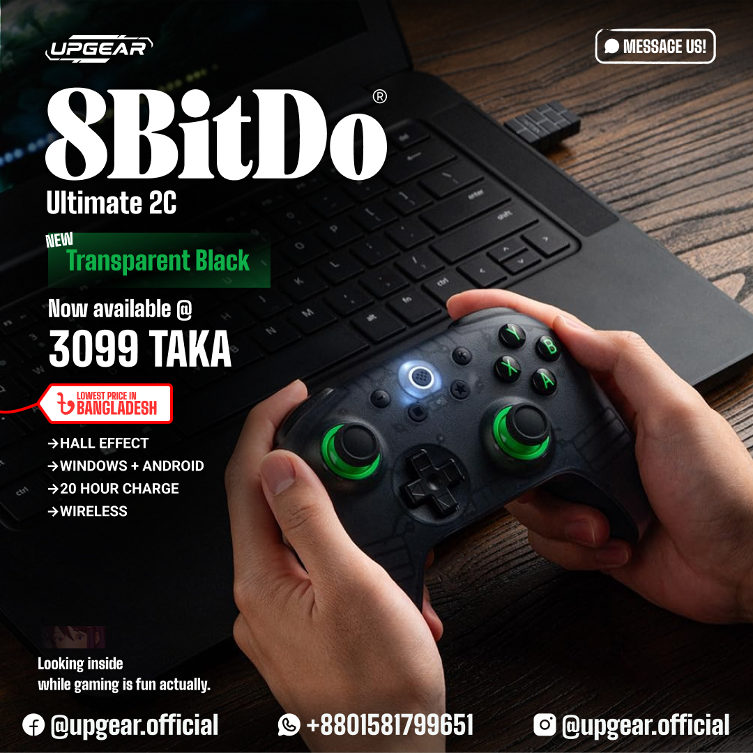 UpGear - 8BitDo Ultimate 2C New Transparent Black Color Experience ...