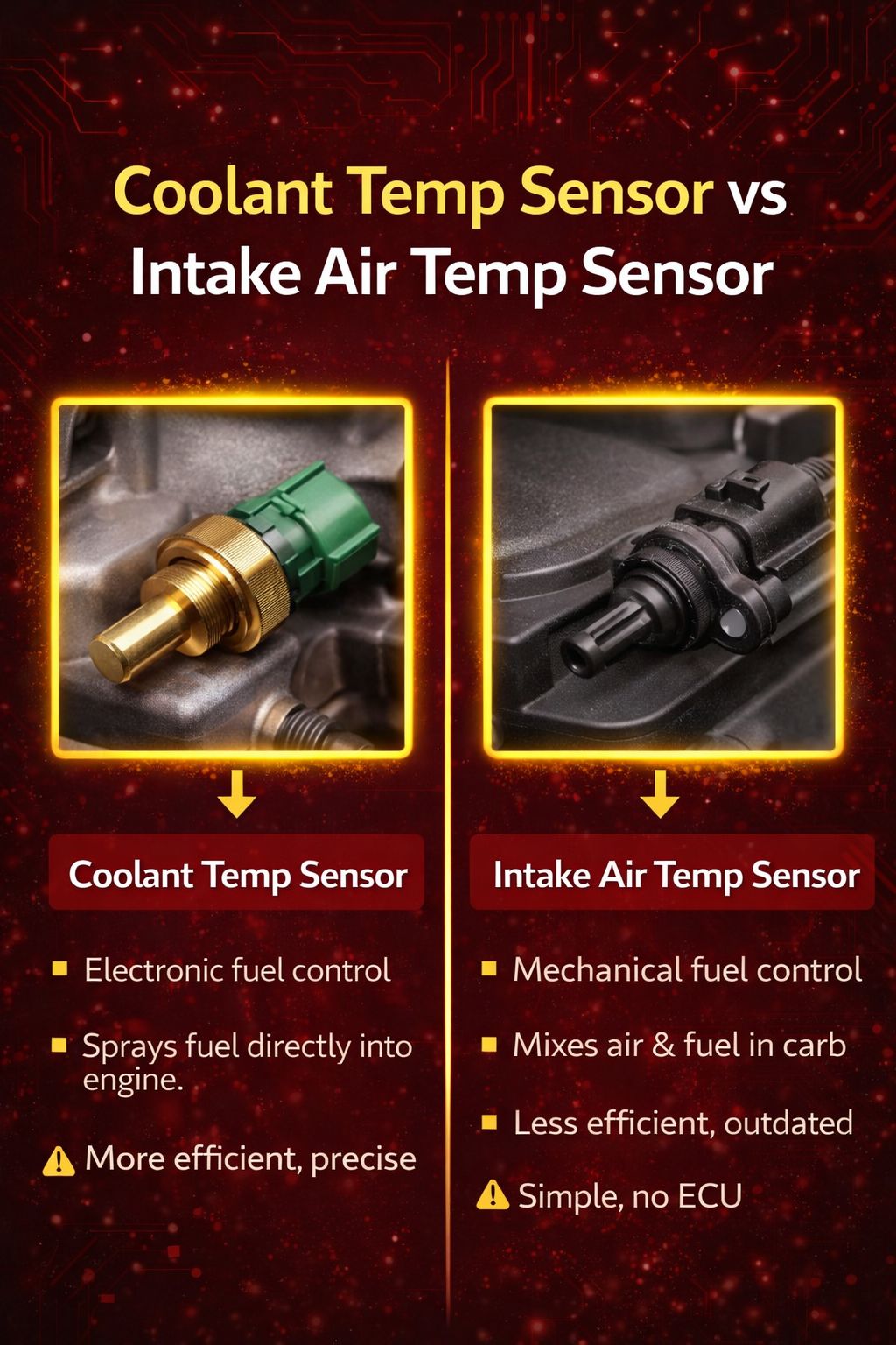 Dnyanesh - 🚗 Coolant Temp Sensor vs. Intake Air Temp Sensor: What's the ...
