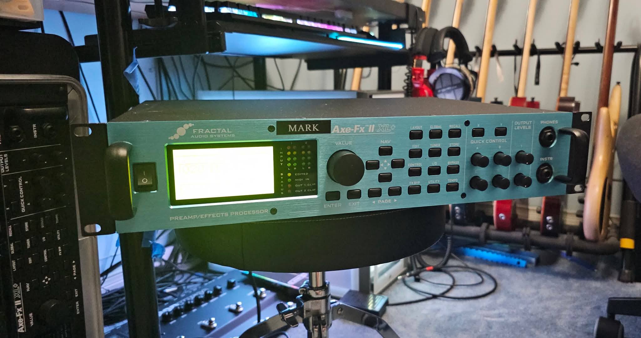 Rare Axe-Fx 2 XL with custom blue faceplate