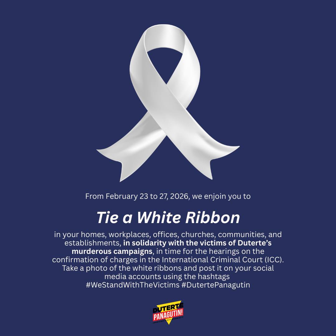 JOIN THE WHITE RIBBON... - Duterte Panagutin Campaign Network | Facebook