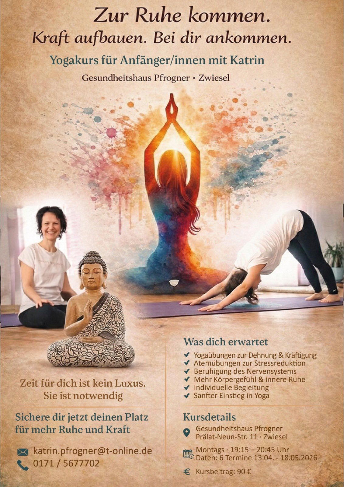 Gleich zwei neue Blockkurse erwarten euch im April ‼️ - Qigong für Senioren mit Alexandra Weychta ab 13.04.26 immer montags von 17:00-18:00 Uhr (4er Blockkurs)