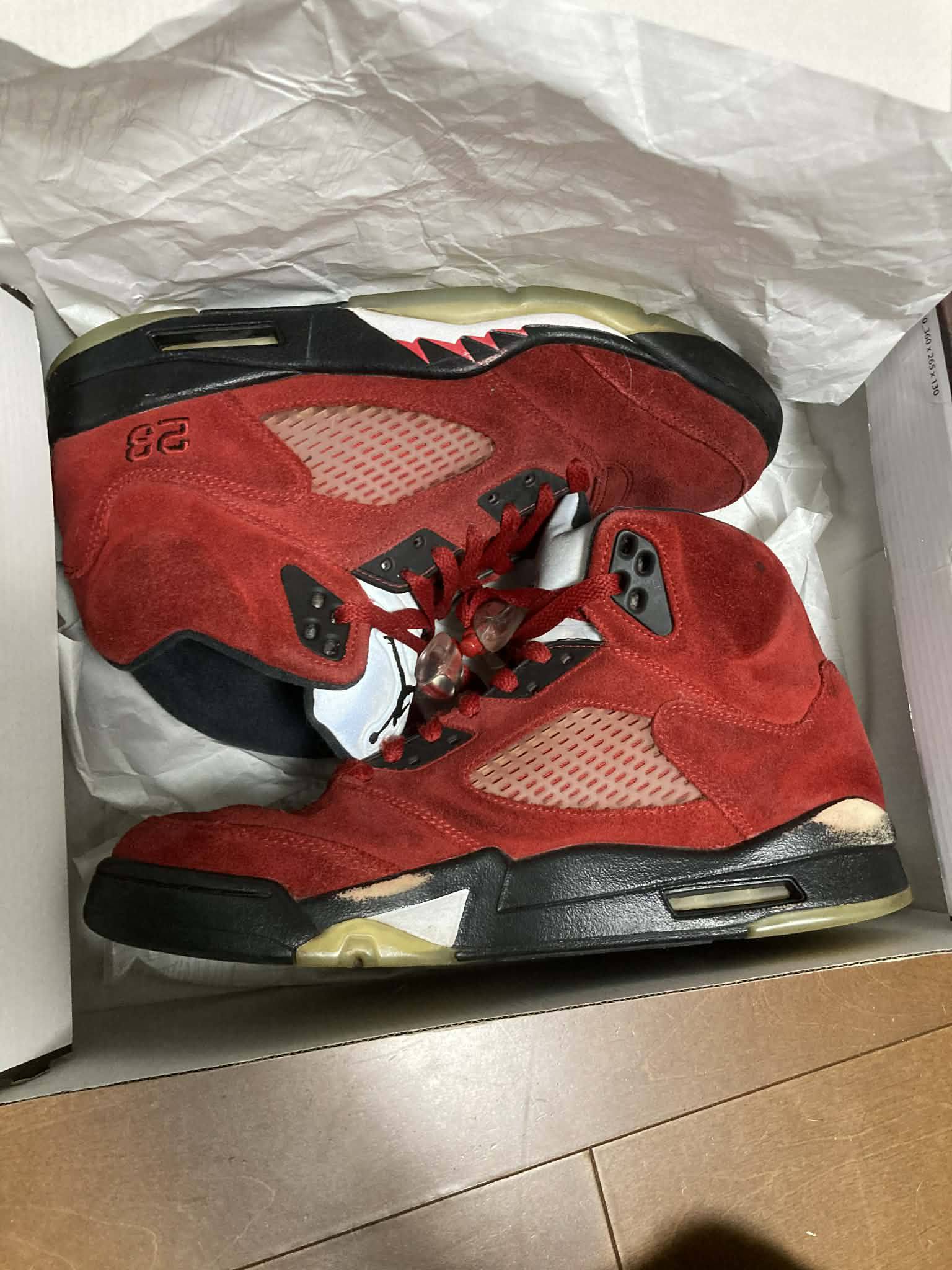 Air Jordan 5 Raging Bull Size: US 10.5 Males or 28.5 Cm Used with 