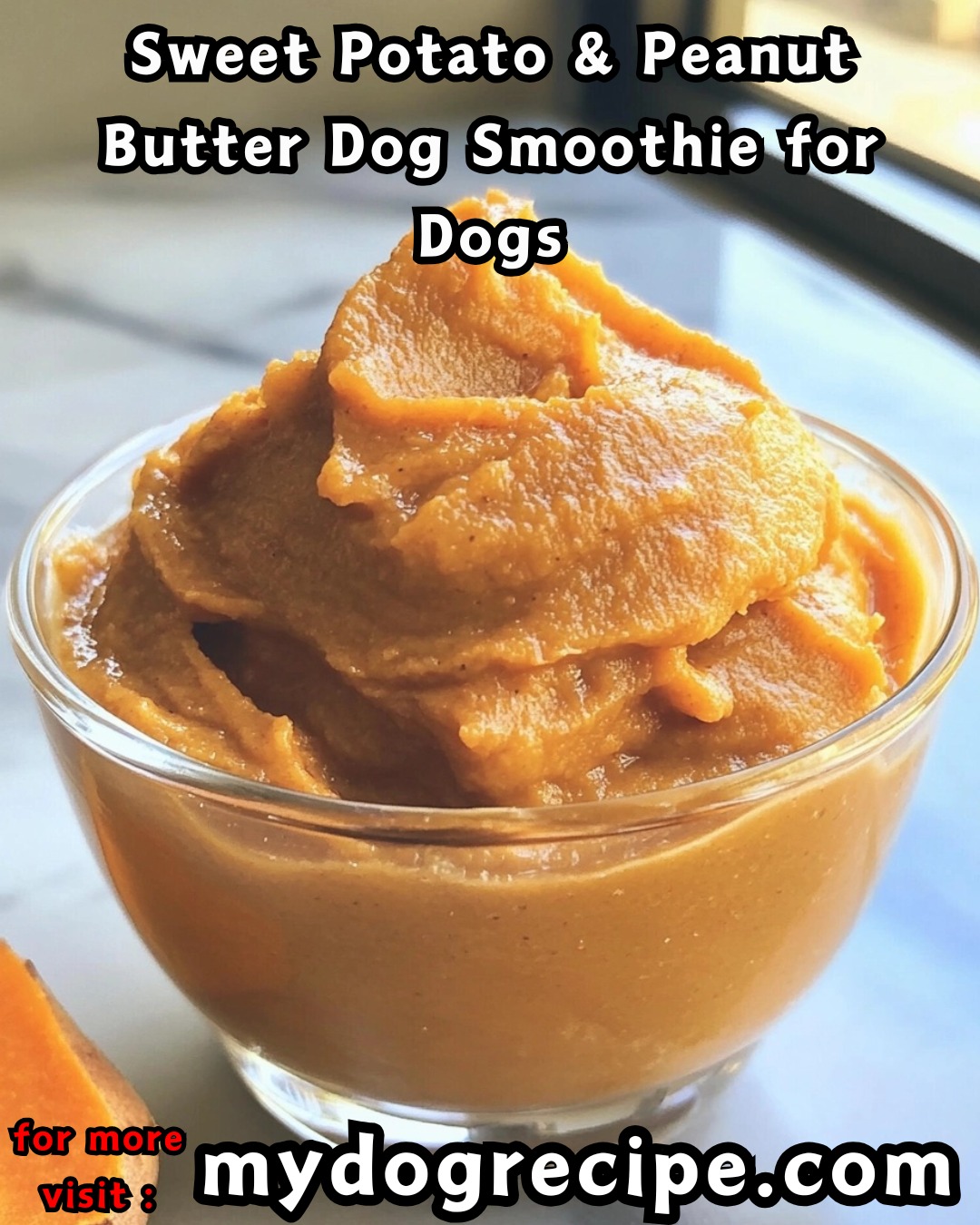 Homemade - Sweet Potato & Peanut Butter Dog Smoothie for Dogs 🥤🍠🐾 ...