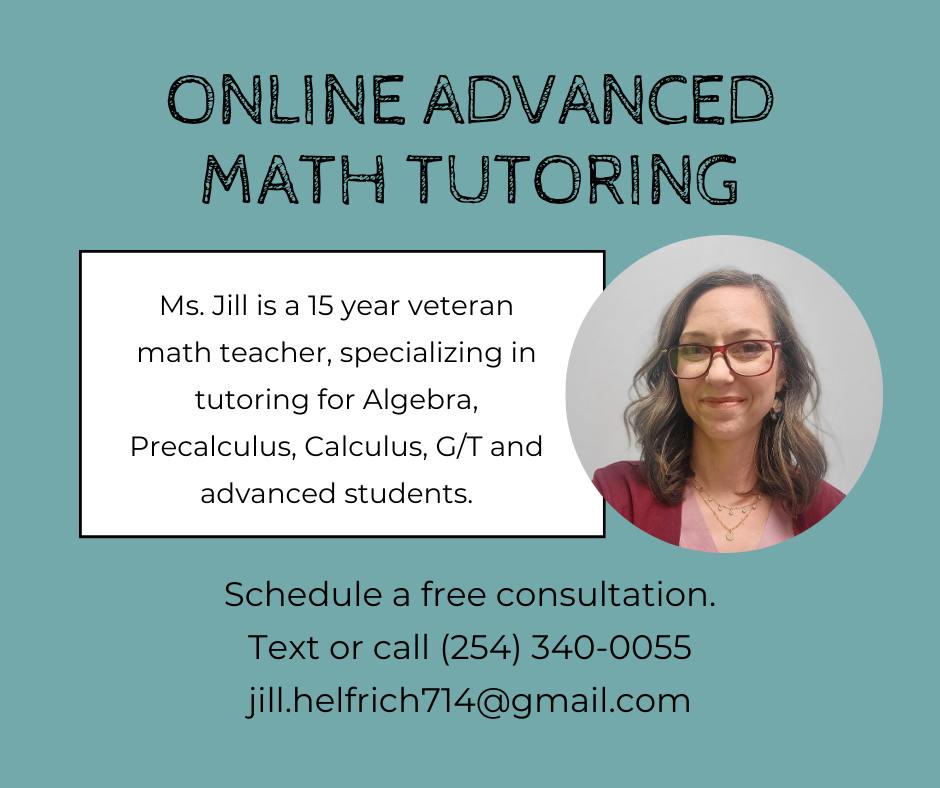 Advanced Math Tutoring with Jill Helfrich