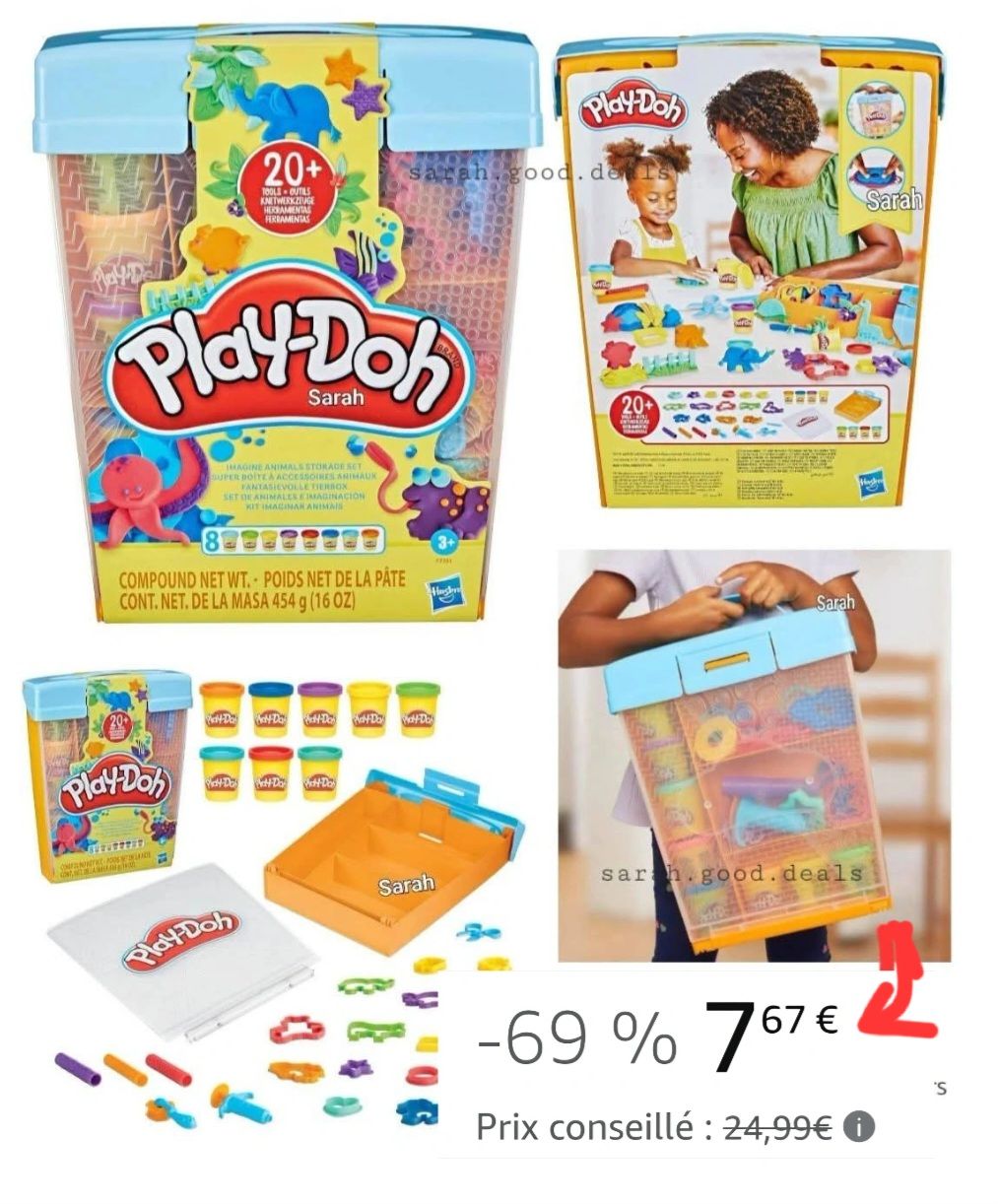Play-Doh Mon 1er kit de Pâte à Modeler - 4 Pots de 56g et Accessoires - Kit Créatif et Éducatif - Cadeau Idéal pour Enfants dès 3 Ans